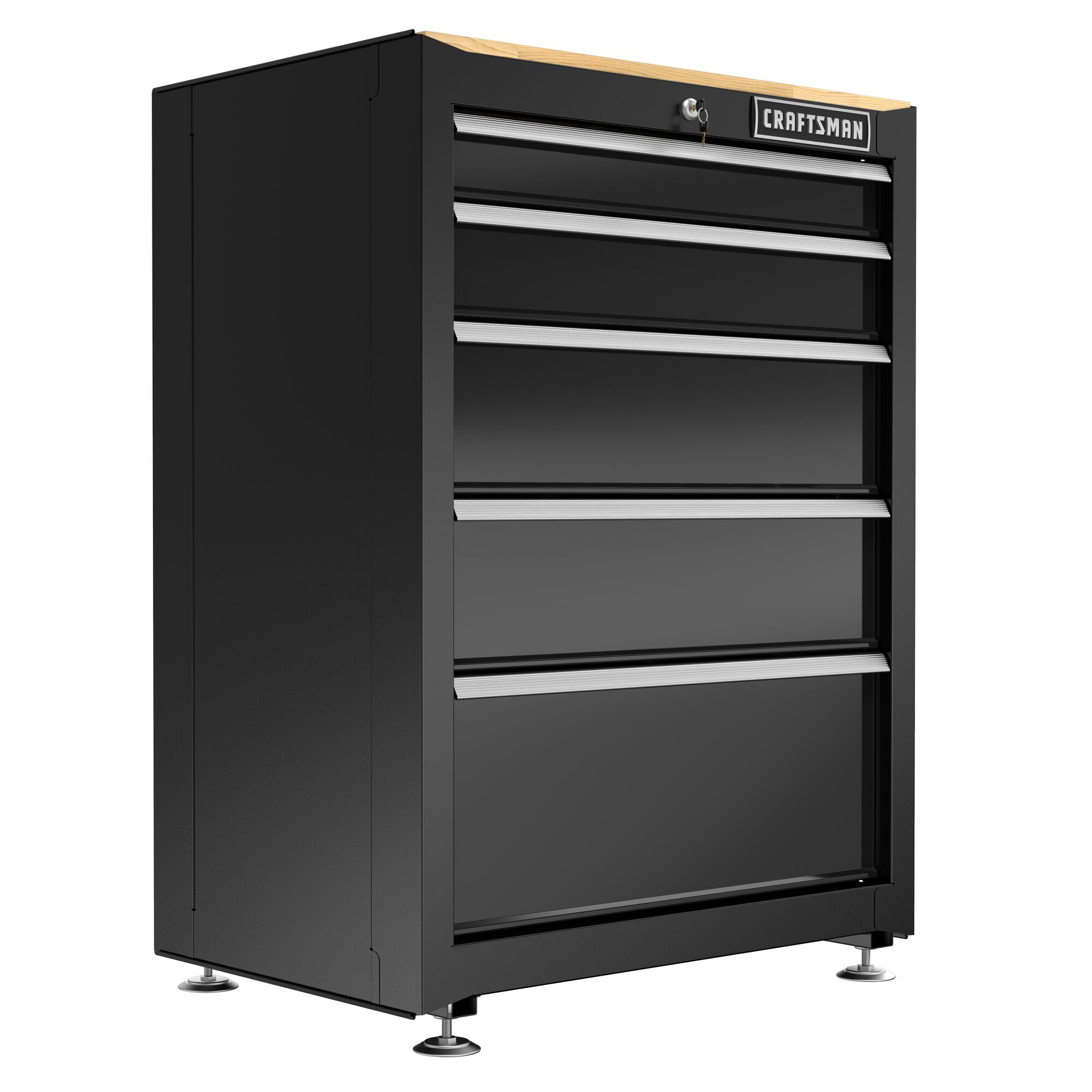 Gabinete de garaje independiente de acero en negro de 26.5 pulgadas de ancho x 35.7 pulgadas de alto x 18 pulgadas de profundidad de CRAFTSMAN CMST22602BK