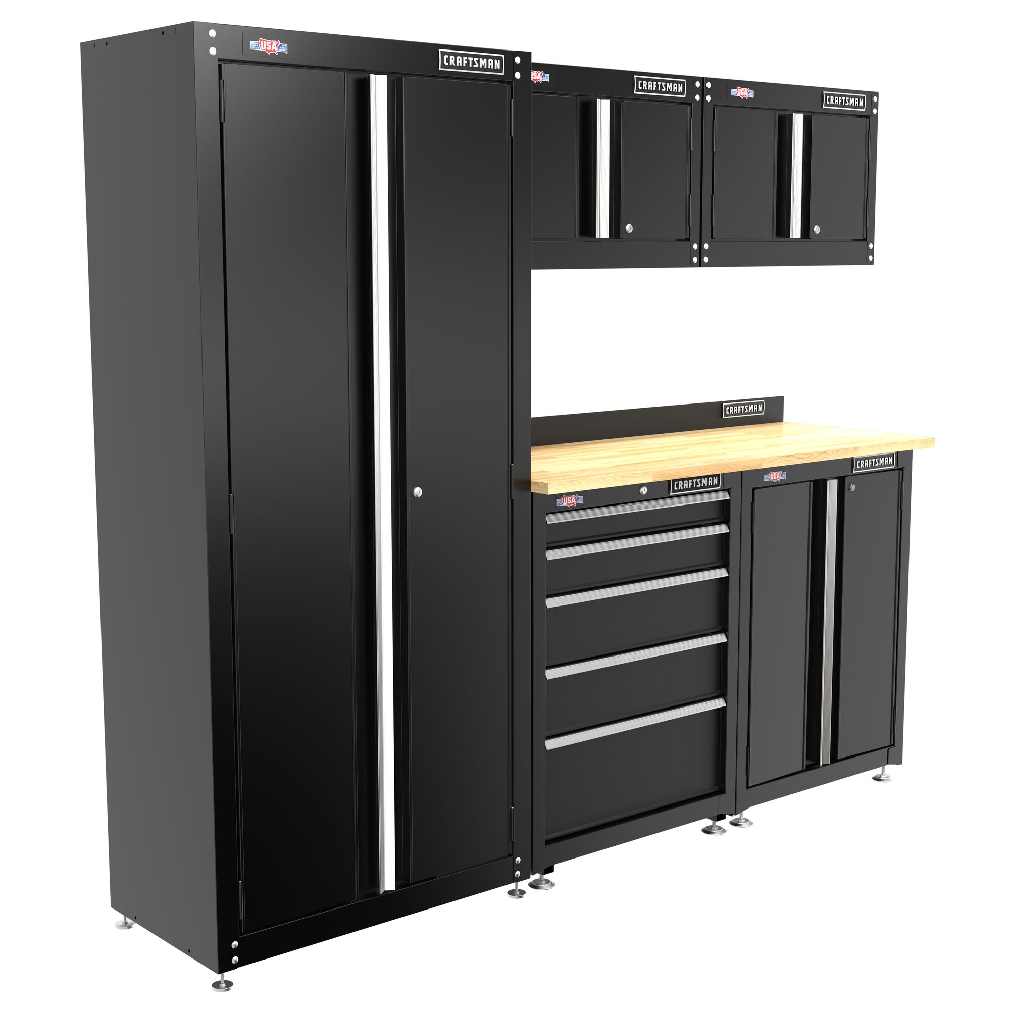 Gabinete de garaje independiente de acero en negro de 26.5 pulgadas de ancho x 35.7 pulgadas de alto x 18 pulgadas de profundidad de CRAFTSMAN CMST22602BK