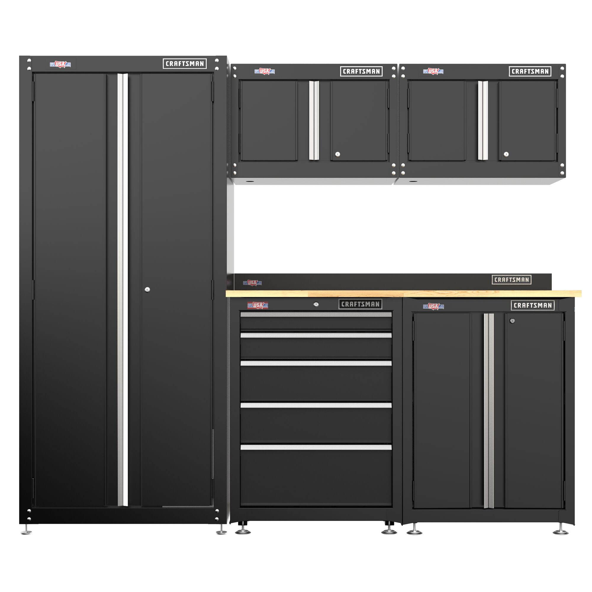 Gabinete de garaje independiente de acero en negro de 26.5 pulgadas de ancho x 35.7 pulgadas de alto x 18 pulgadas de profundidad de CRAFTSMAN CMST22602BK
