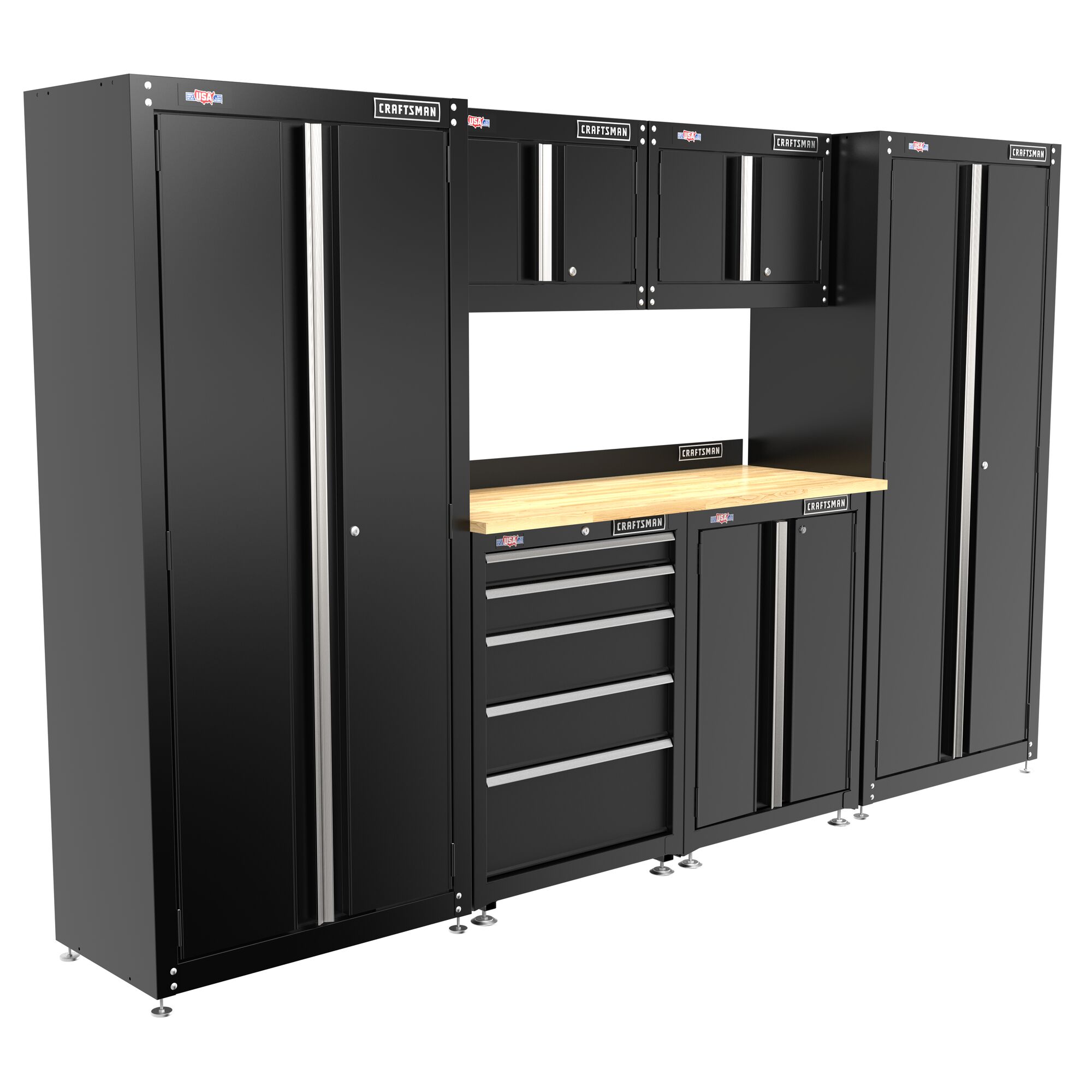 Gabinete de garaje independiente de acero en negro de 26.5 pulgadas de ancho x 35.7 pulgadas de alto x 18 pulgadas de profundidad de CRAFTSMAN CMST22602BK