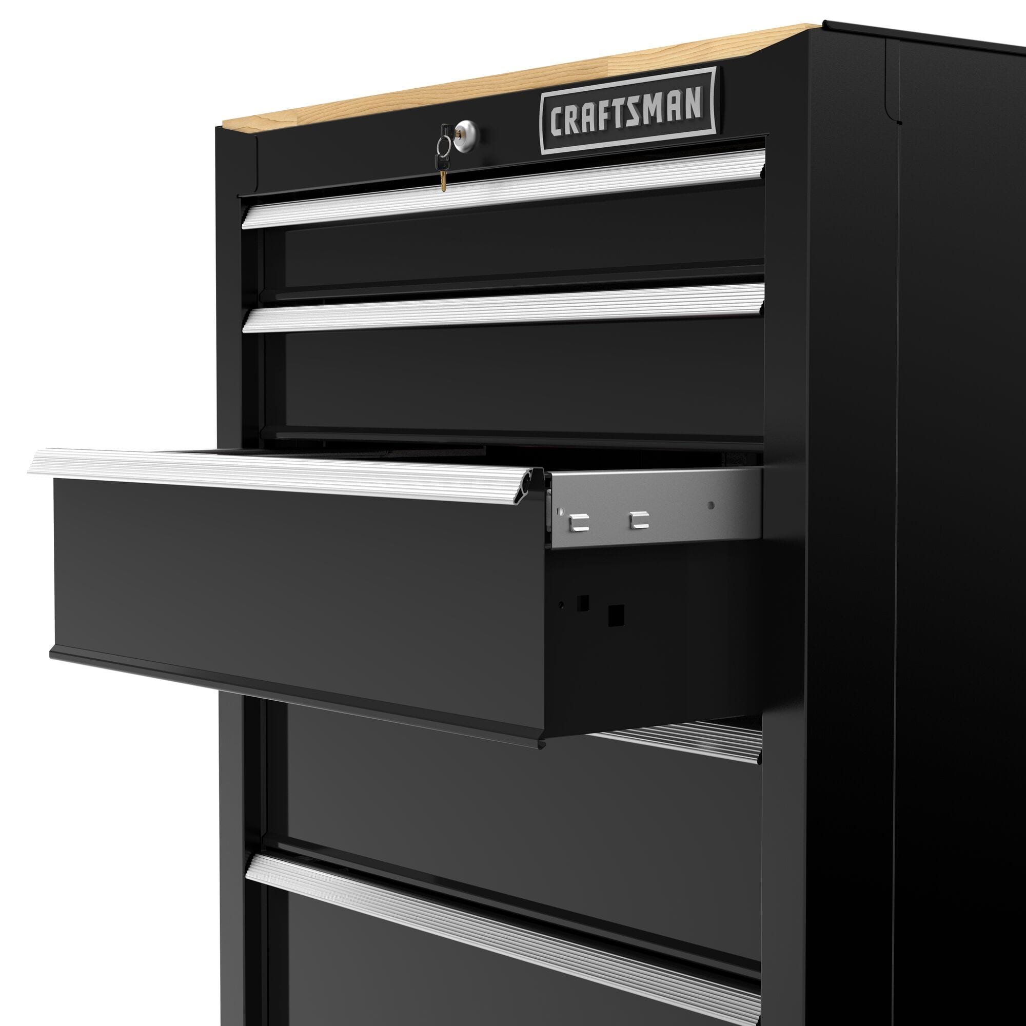 Gabinete de garaje independiente de acero en negro de 26.5 pulgadas de ancho x 35.7 pulgadas de alto x 18 pulgadas de profundidad de CRAFTSMAN CMST22602BK