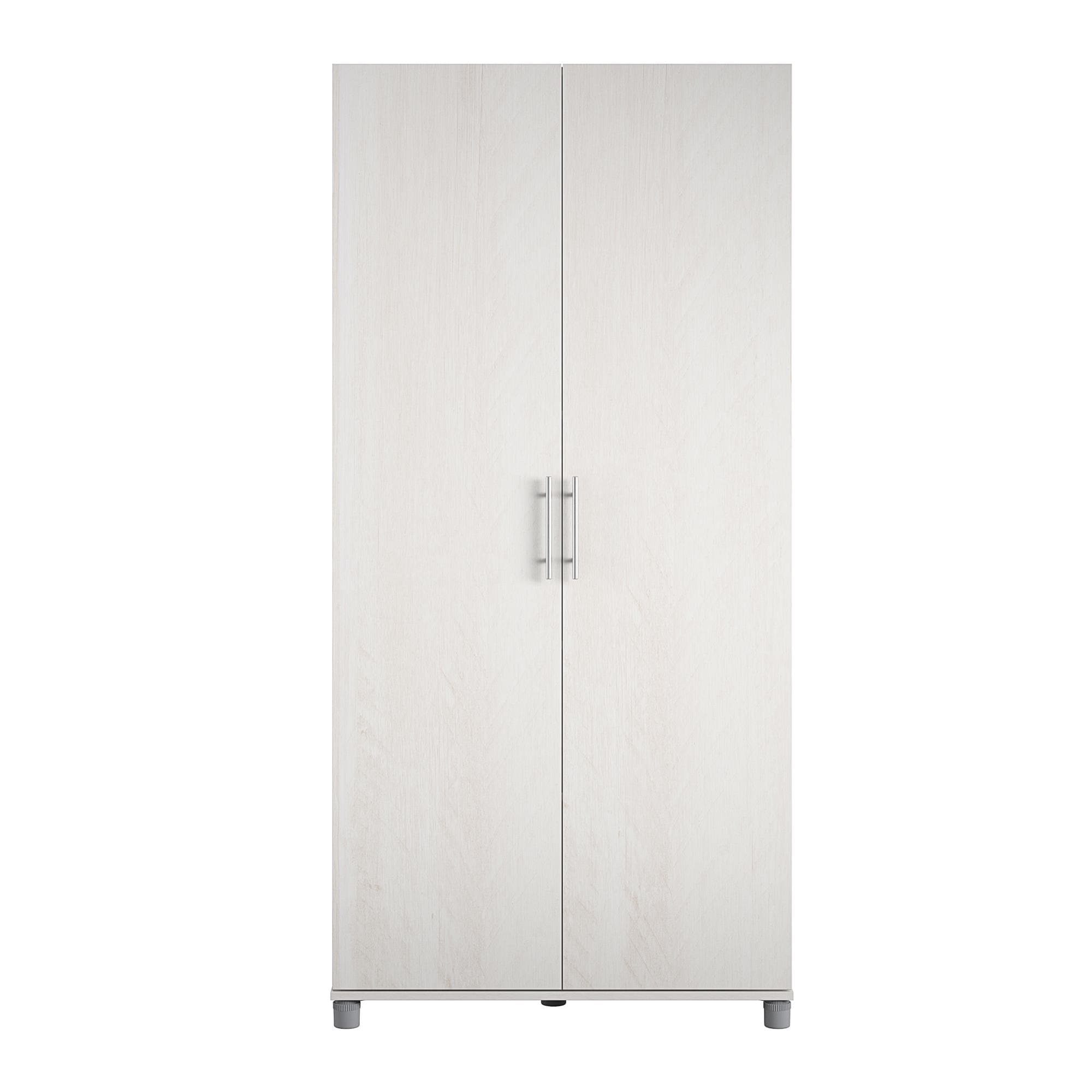 Gabinete de almacenamiento independiente de madera compuesta de roble marfil/magnolia de 35.68 pulgadas de ancho x 74.31 pulgadas de alto Ameriwood Home Camberly 3402341COM