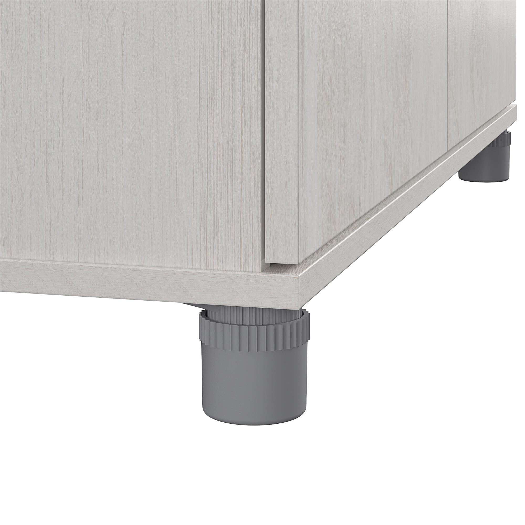 Gabinete de almacenamiento independiente de madera compuesta de roble marfil/magnolia de 35.68 pulgadas de ancho x 74.31 pulgadas de alto Ameriwood Home Camberly 3402341COM