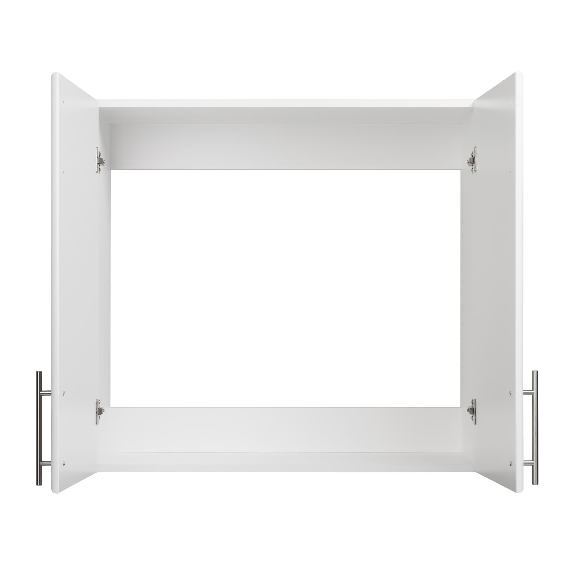 Gabinete de almacenamiento de utilidad montado en la pared blanco de madera compuesta Elite de 32 pulgadas de ancho x 30 pulgadas de alto de Prepac WEW-3230