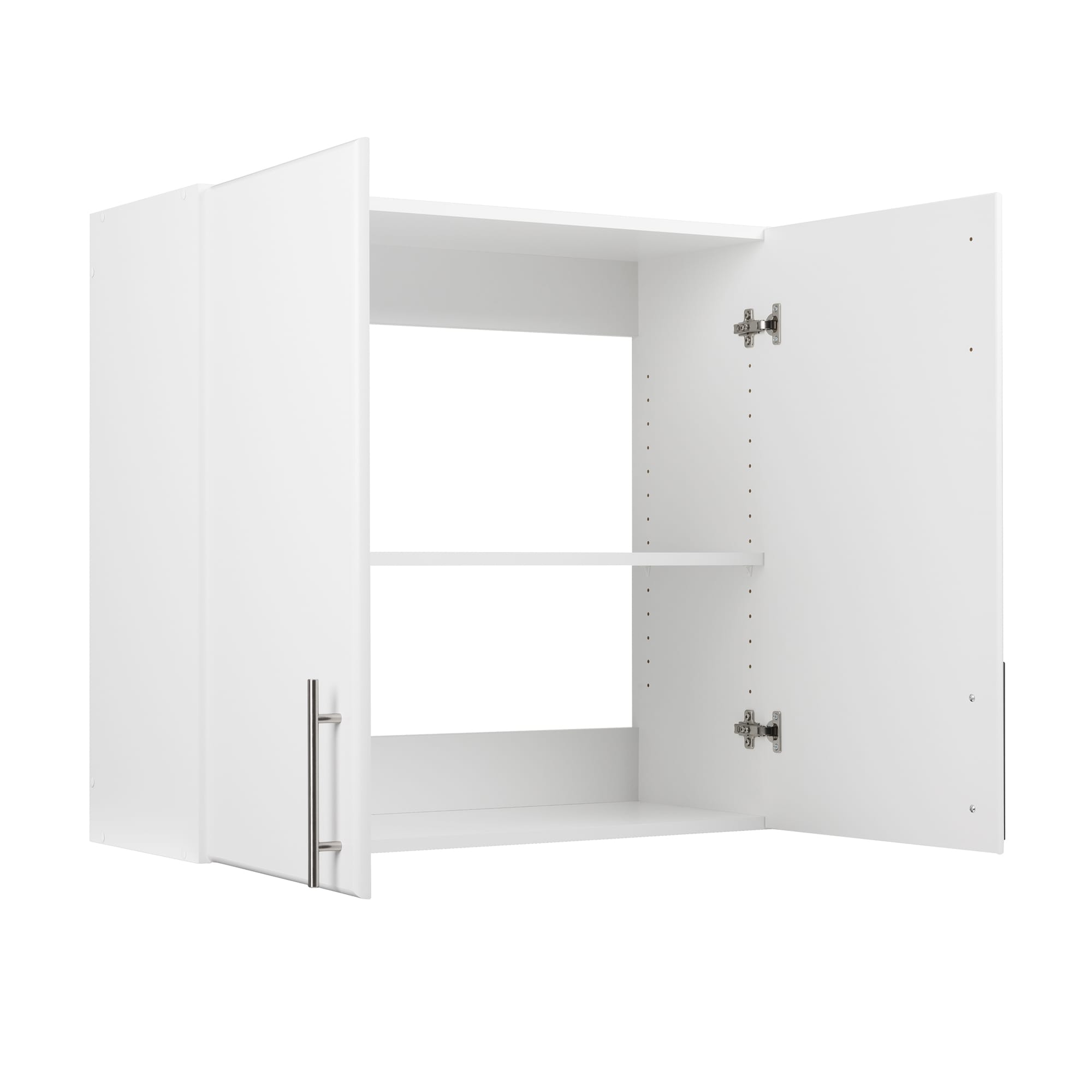 Gabinete de almacenamiento de utilidad montado en la pared blanco de madera compuesta Elite de 32 pulgadas de ancho x 30 pulgadas de alto de Prepac WEW-3230
