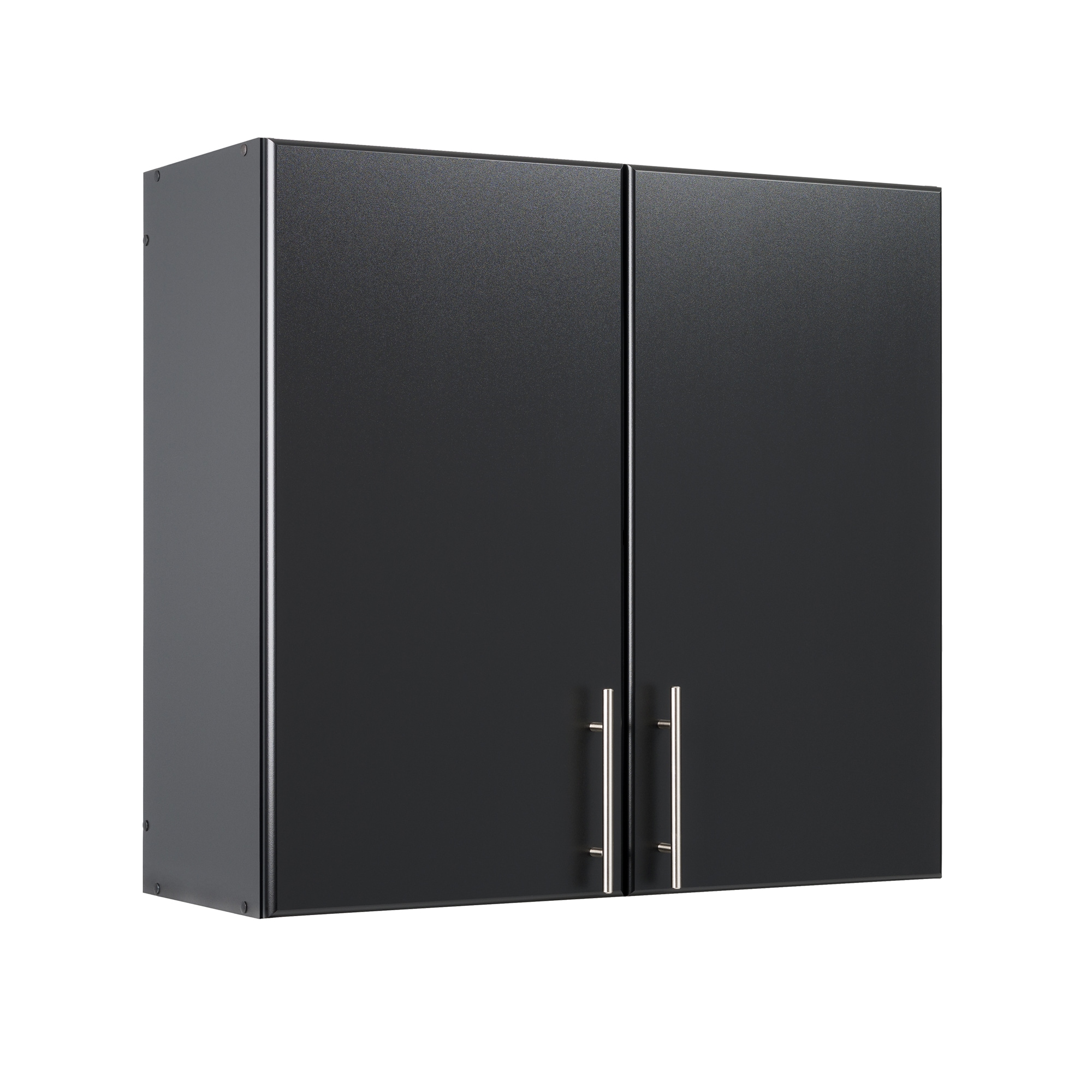 Gabinete de almacenamiento utilitario de montaje en pared negro de composite de madera Prepac Elite de 32 pulgadas de ancho por 30 pulgadas de alto BEW-3230