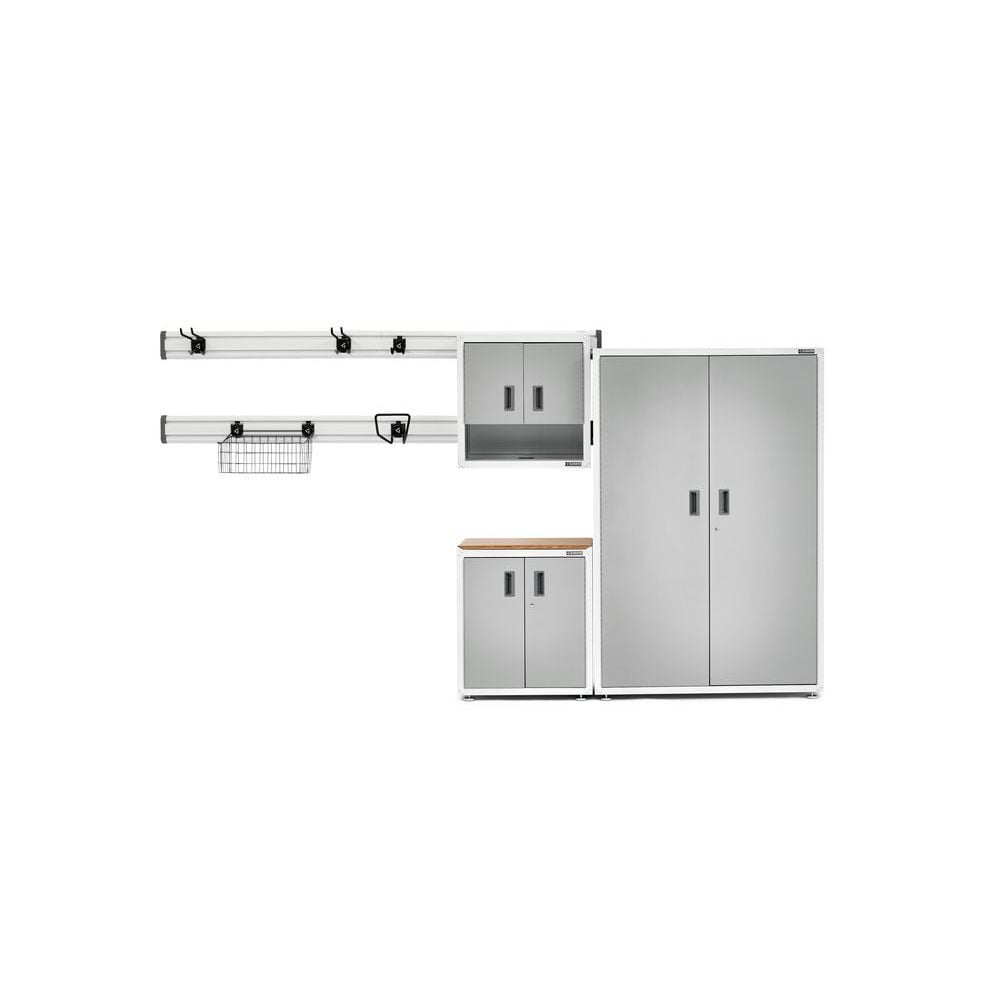 Gabinete de Garage de Acero Independiente en Blanco de 48 pulgadas de ancho x 72 pulgadas de alto x 18 pulgadas de profundidad Gladiator GAJG48KDZW