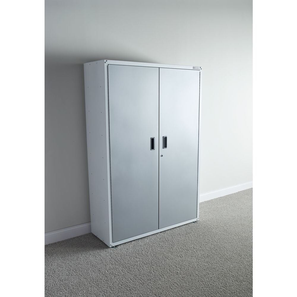 Gabinete de Garage de Acero Independiente en Blanco de 48 pulgadas de ancho x 72 pulgadas de alto x 18 pulgadas de profundidad Gladiator GAJG48KDZW