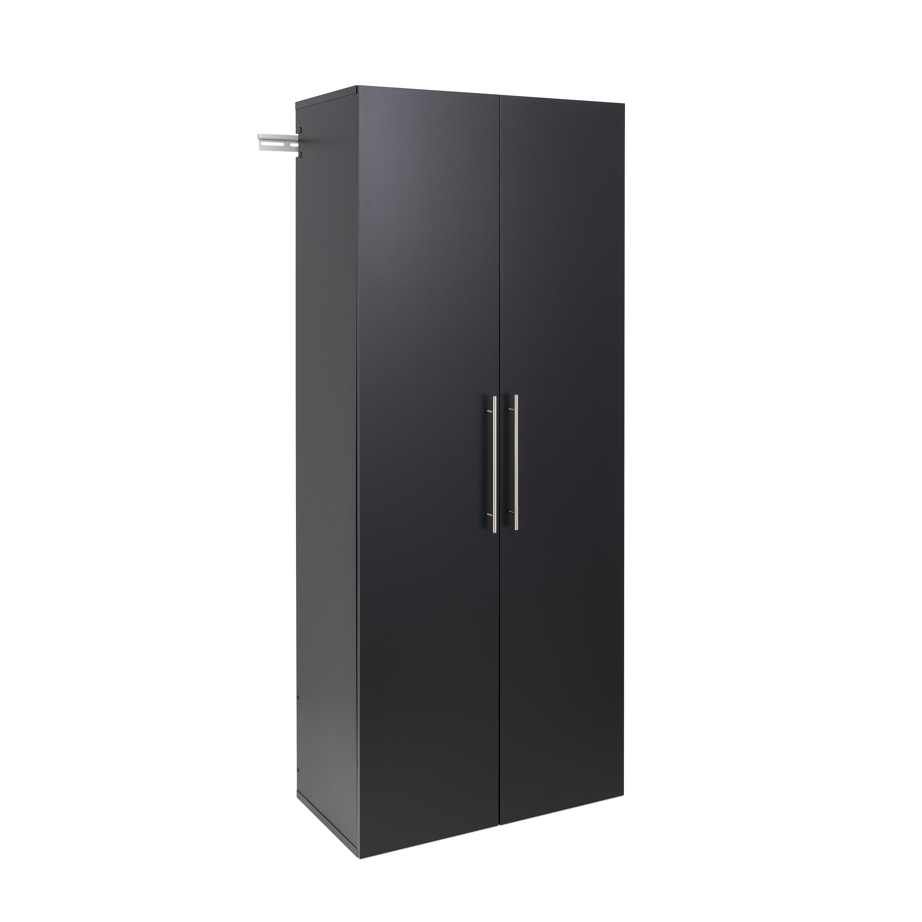 Sistema de almacenamiento para garaje de madera compuesta negra con 5 gabinetes de 90 pulgadas de ancho x 72 pulgadas de alto x 16 pulgadas de profundidad Prepac BRGW-0708-5M