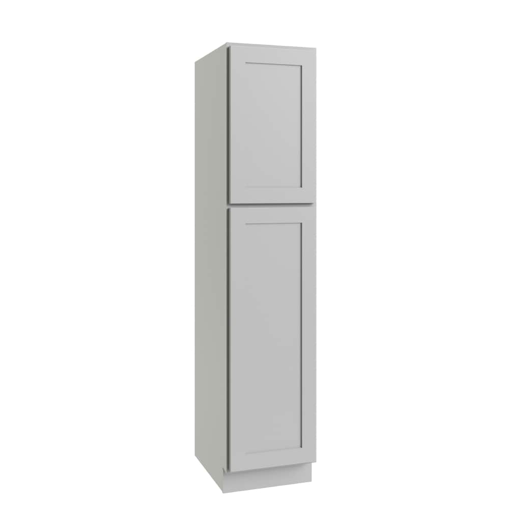 Gabinete de almacenamiento utilitario independiente de madera gris RELIABILT Parkstone de 18 pulgadas de ancho por 84 pulgadas de alto L03-UC1824X84R