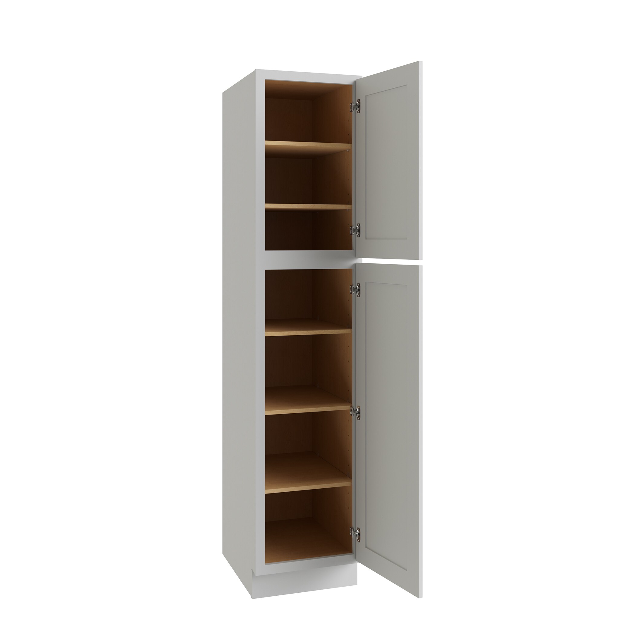Gabinete de almacenamiento utilitario independiente de madera gris RELIABILT Parkstone de 18 pulgadas de ancho por 84 pulgadas de alto L03-UC1824X84R
