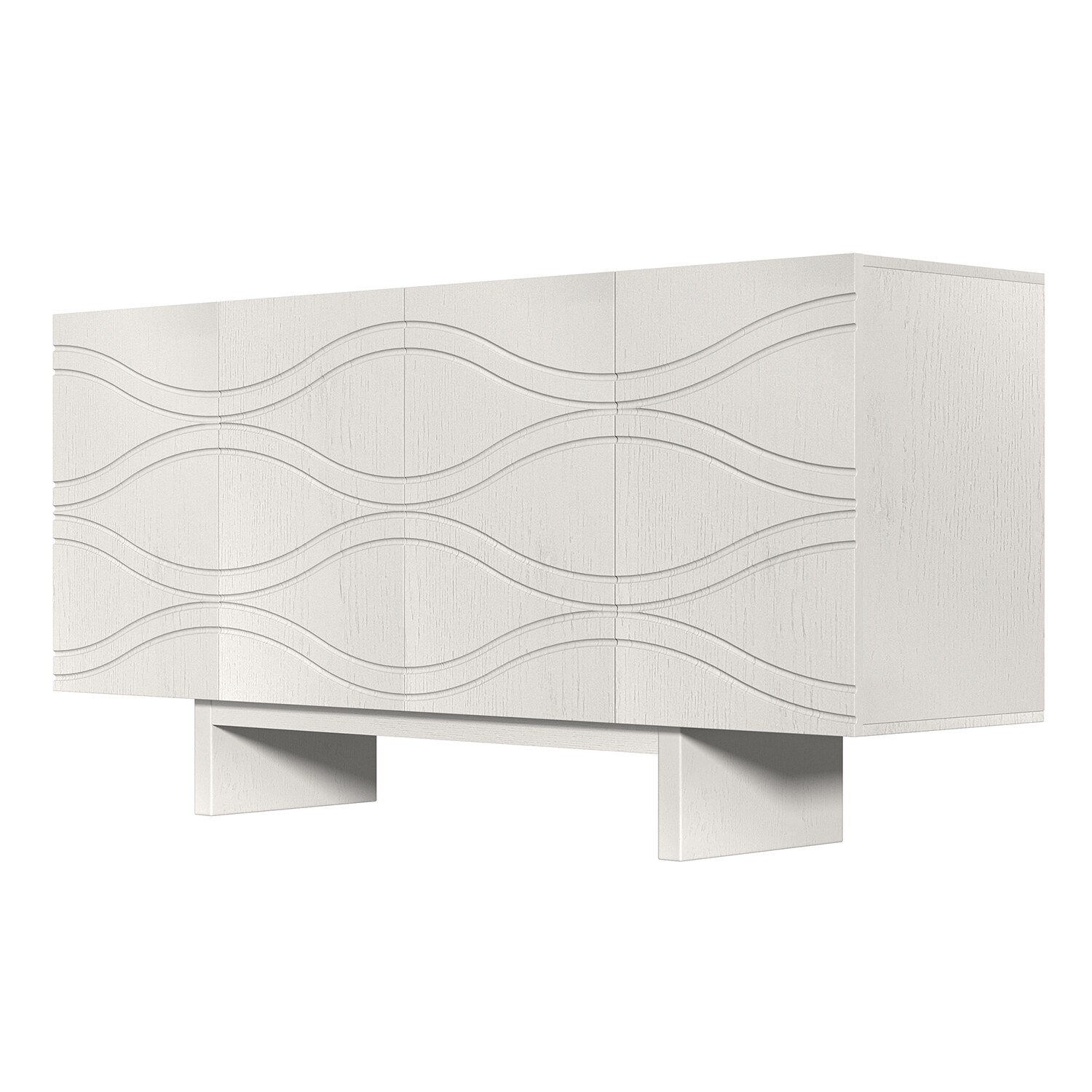 Gabinete de almacenamiento utilitario independiente de MDF blanco de 15.75 pulgadas de ancho x 30.71 pulgadas de alto GZ1661-K-GW