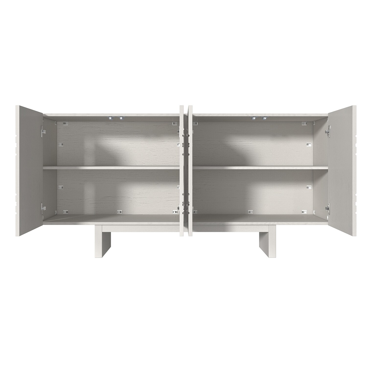 Gabinete de almacenamiento utilitario independiente de MDF blanco de 15.75 pulgadas de ancho x 30.71 pulgadas de alto GZ1661-K-GW