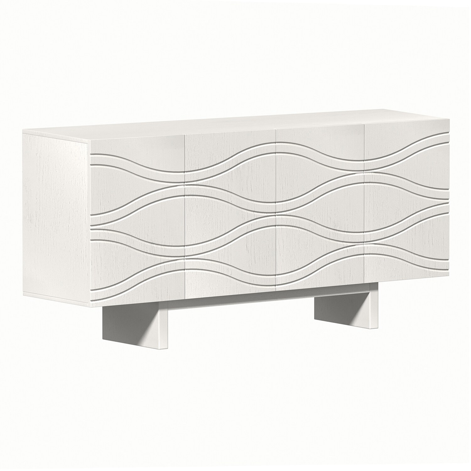 Gabinete de almacenamiento utilitario independiente de MDF blanco de 15.75 pulgadas de ancho x 30.71 pulgadas de alto GZ1661-K-GW