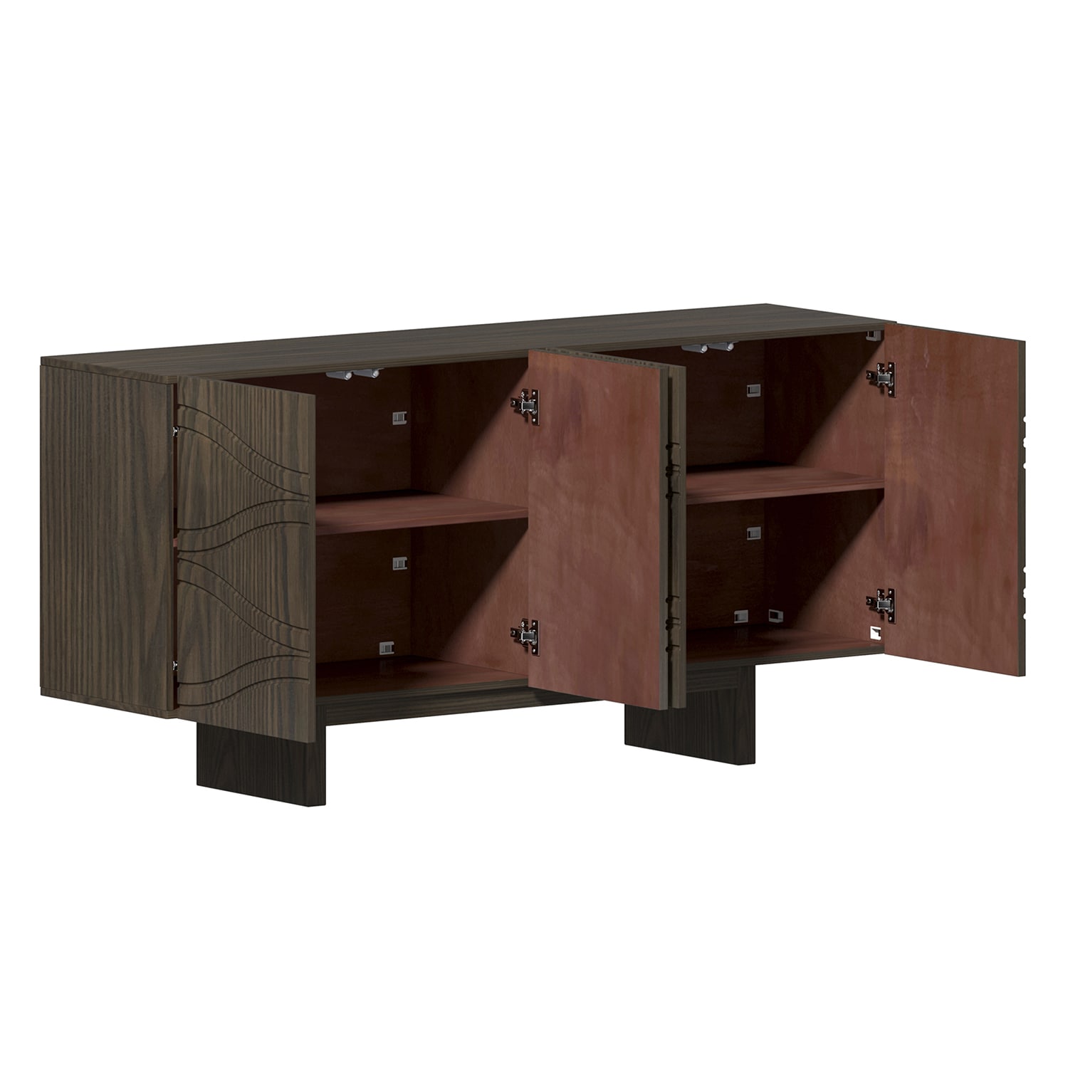 Gabinete de almacenamiento utilitario independiente marrón de MDF de 15.75 pulgadas de ancho x 30.71 pulgadas de alto GZ1661-K-WA