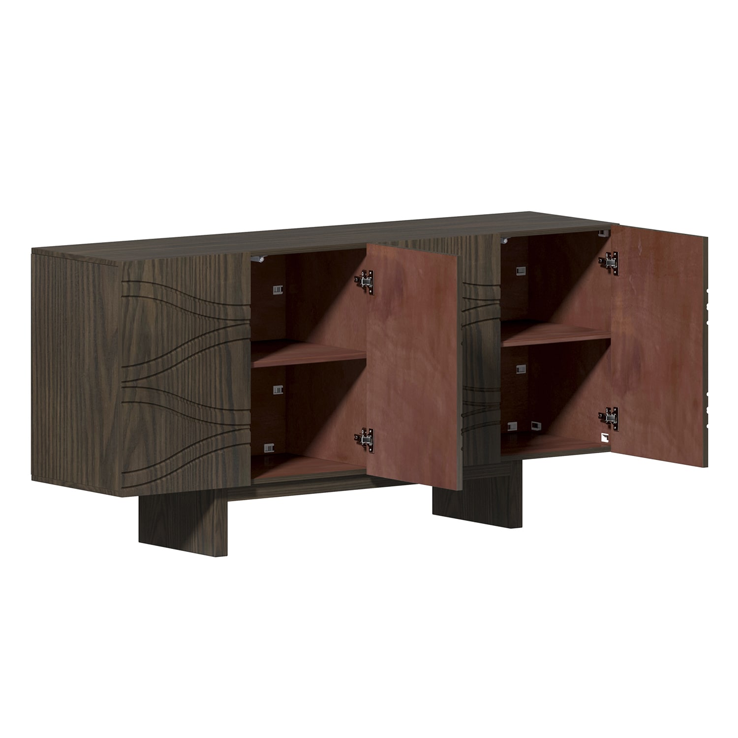 Gabinete de almacenamiento utilitario independiente marrón de MDF de 15.75 pulgadas de ancho x 30.71 pulgadas de alto GZ1661-K-WA