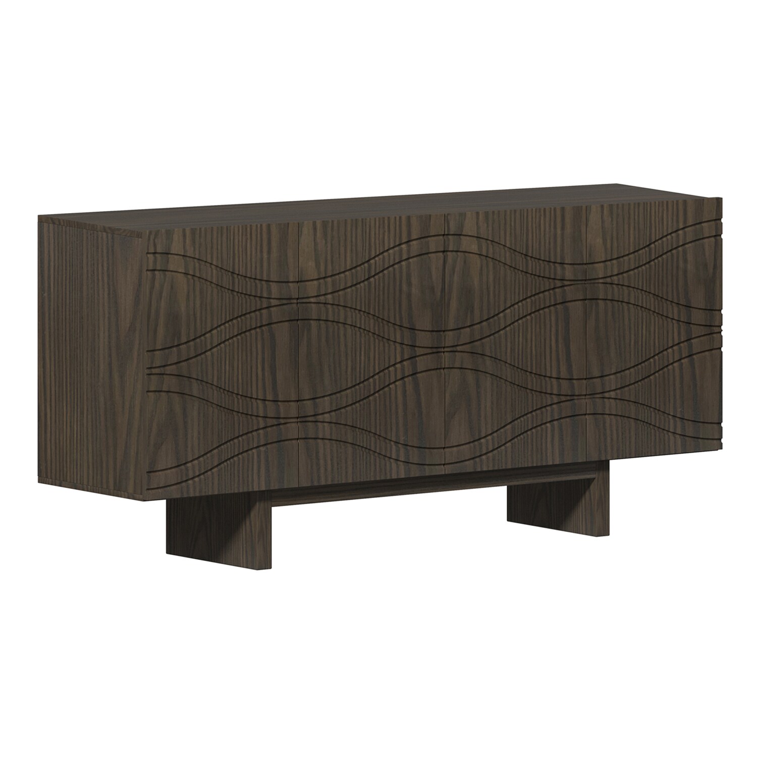 Gabinete de almacenamiento utilitario independiente marrón de MDF de 15.75 pulgadas de ancho x 30.71 pulgadas de alto GZ1661-K-WA