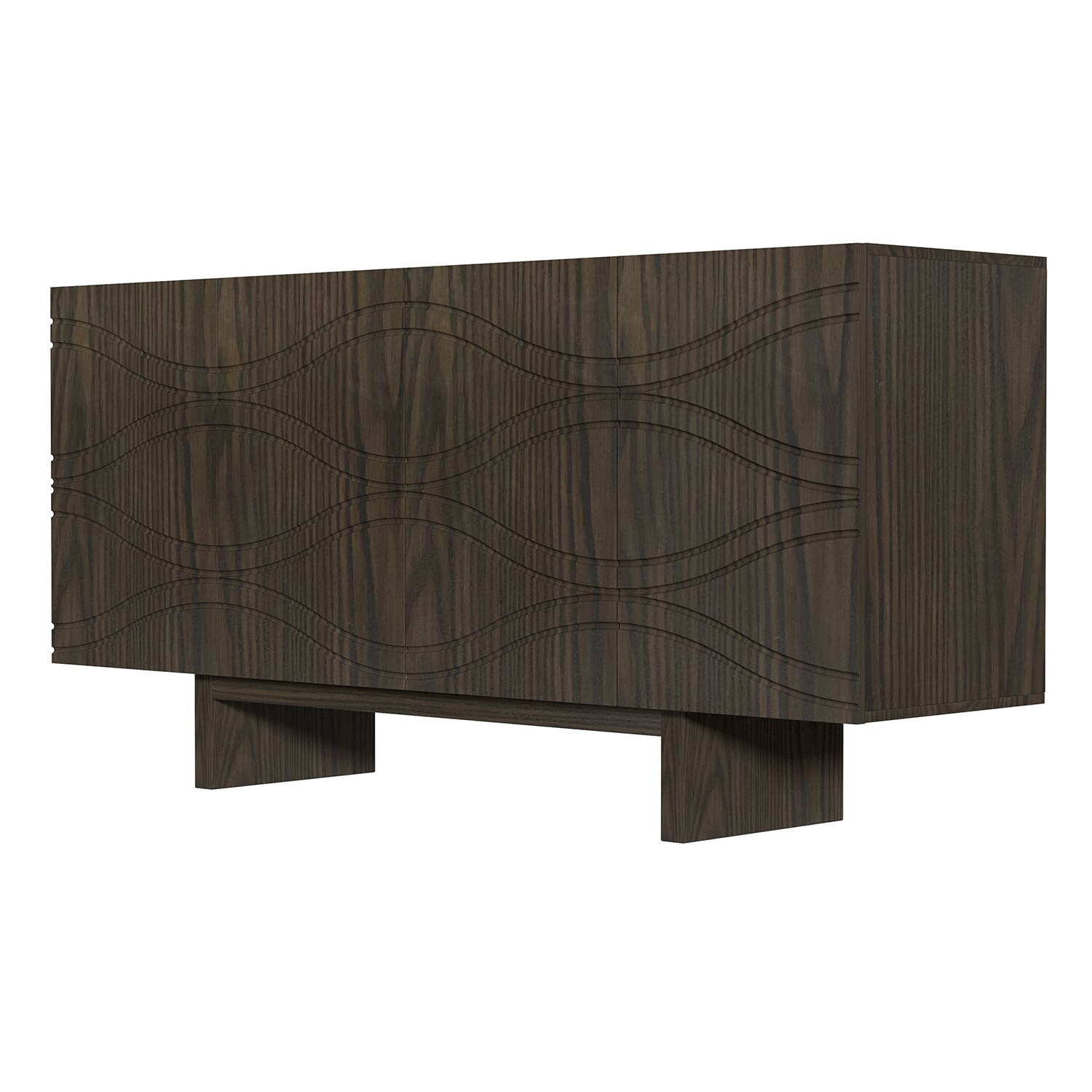 Gabinete de almacenamiento utilitario independiente marrón de MDF de 15.75 pulgadas de ancho x 30.71 pulgadas de alto GZ1661-K-WA