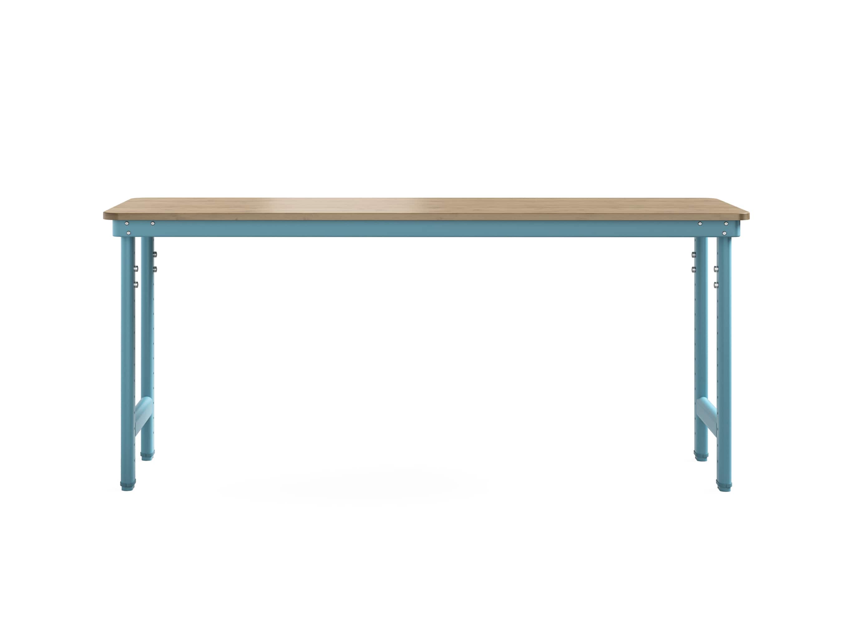Mesa de trabajo Everest de acero azul moderno de 72 pulgadas de ancho x 32 pulgadas de alto Gabinete de almacenamiento utilitario independiente EWJ72BML