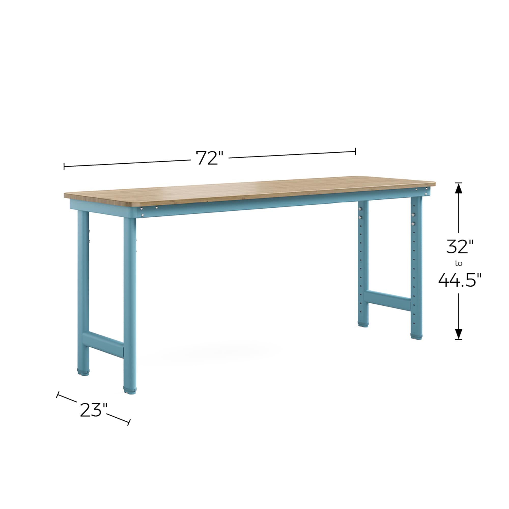 Mesa de trabajo Everest de acero azul moderno de 72 pulgadas de ancho x 32 pulgadas de alto Gabinete de almacenamiento utilitario independiente EWJ72BML