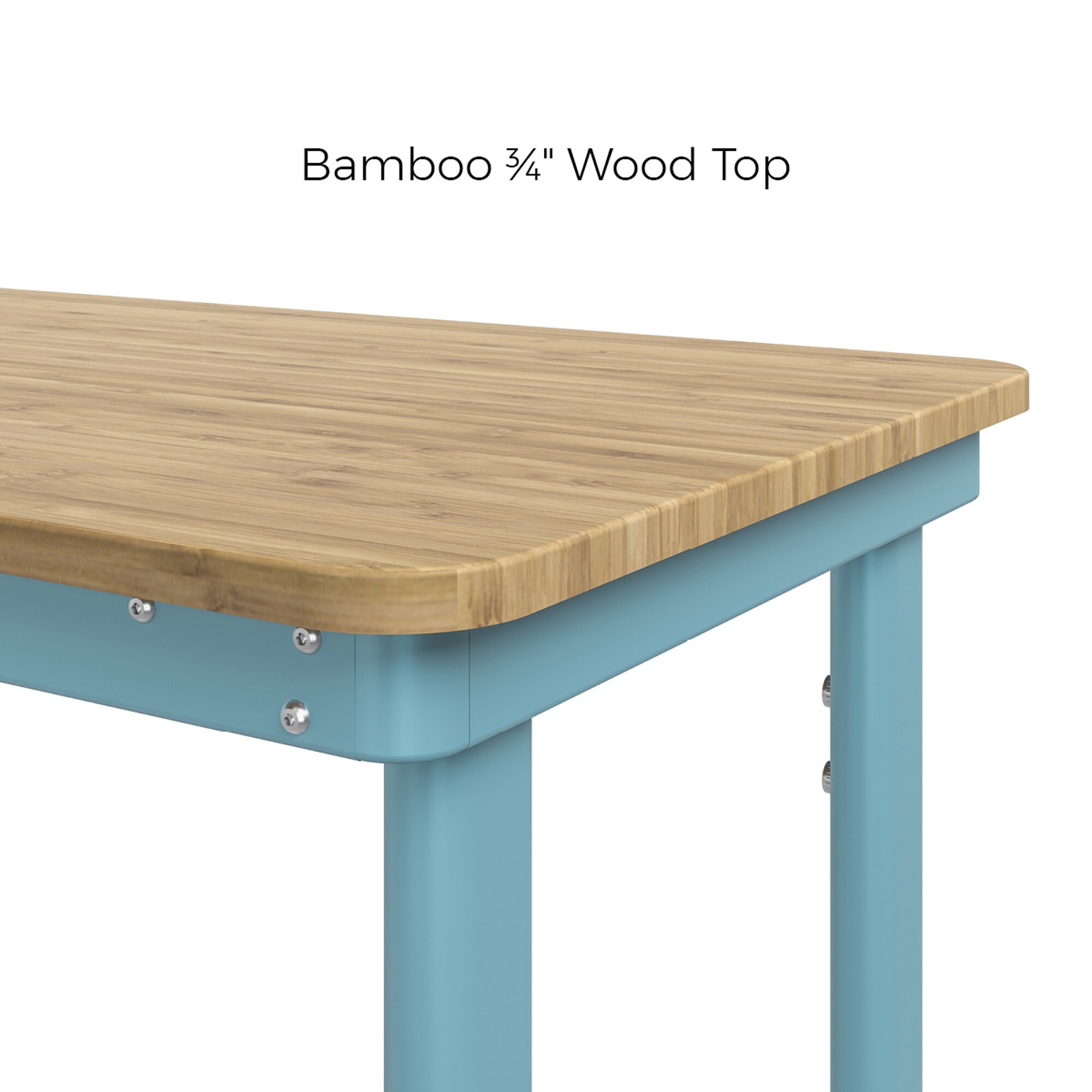Mesa de trabajo Everest de acero azul moderno de 72 pulgadas de ancho x 32 pulgadas de alto Gabinete de almacenamiento utilitario independiente EWJ72BML