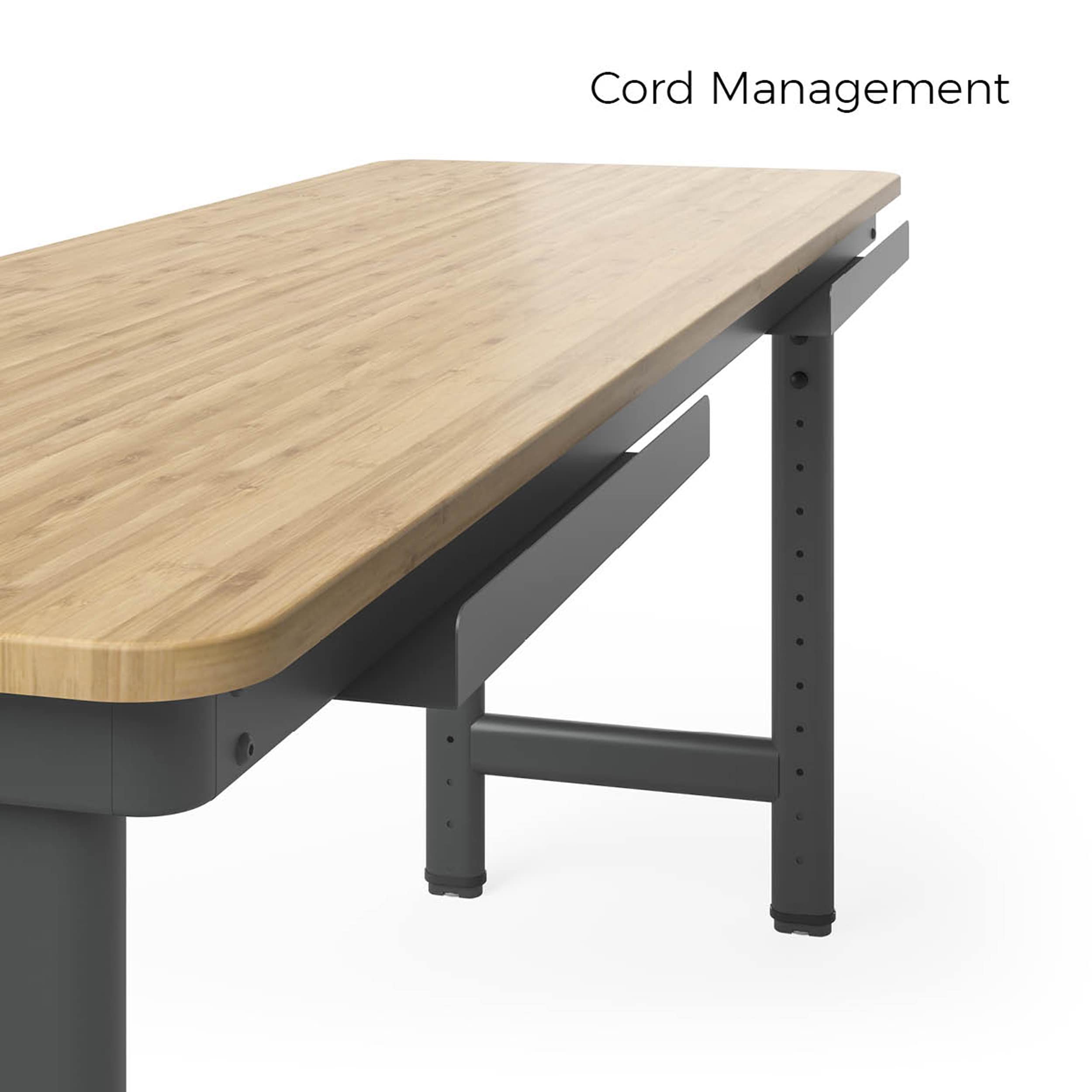 Mesa de trabajo Everest de acero gris grafito de 72 pulgadas de ancho x 32 pulgadas de alto con gabinete de almacenamiento independiente de utilidad EWJ72BMG