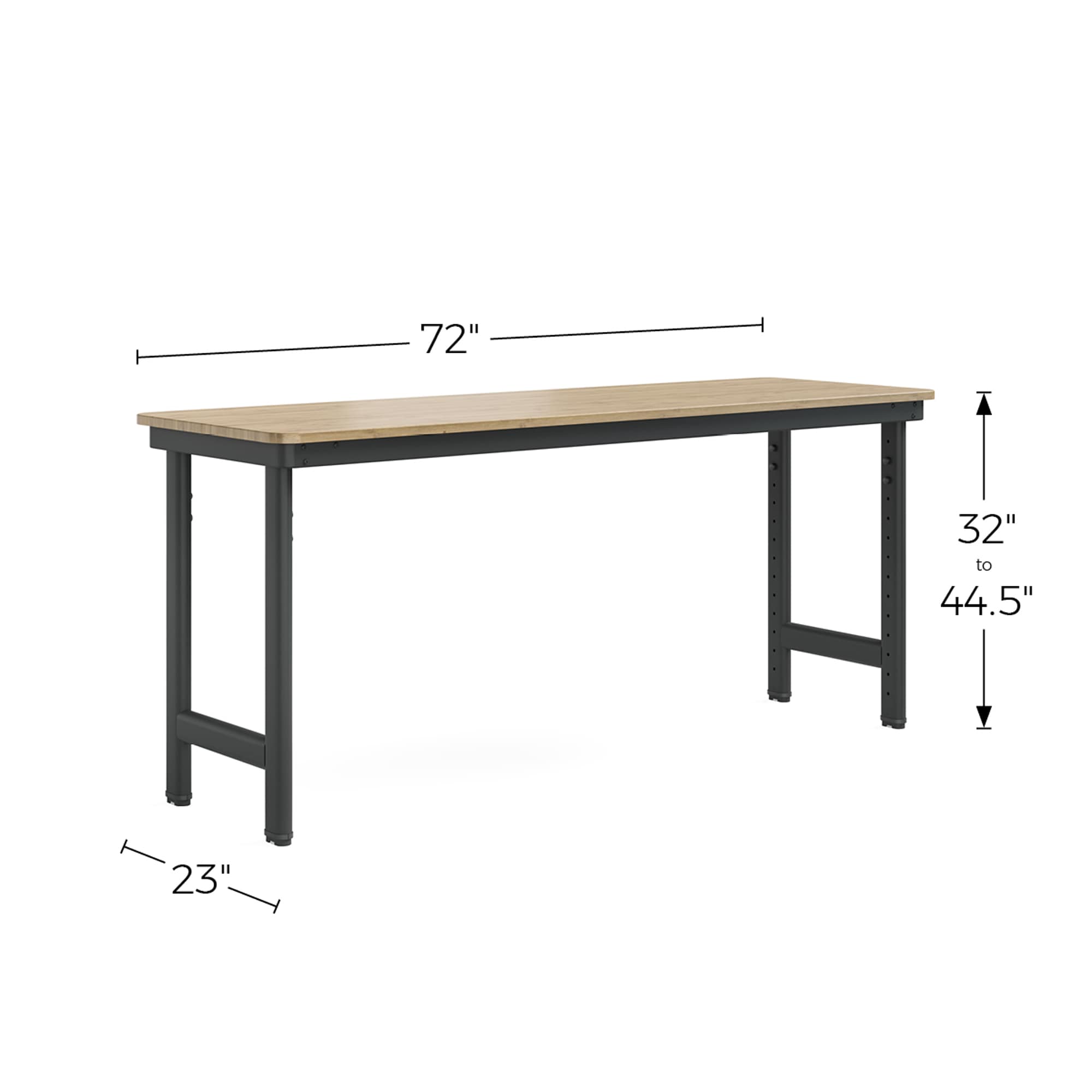 Mesa de trabajo Everest de acero gris grafito de 72 pulgadas de ancho x 32 pulgadas de alto con gabinete de almacenamiento independiente de utilidad EWJ72BMG