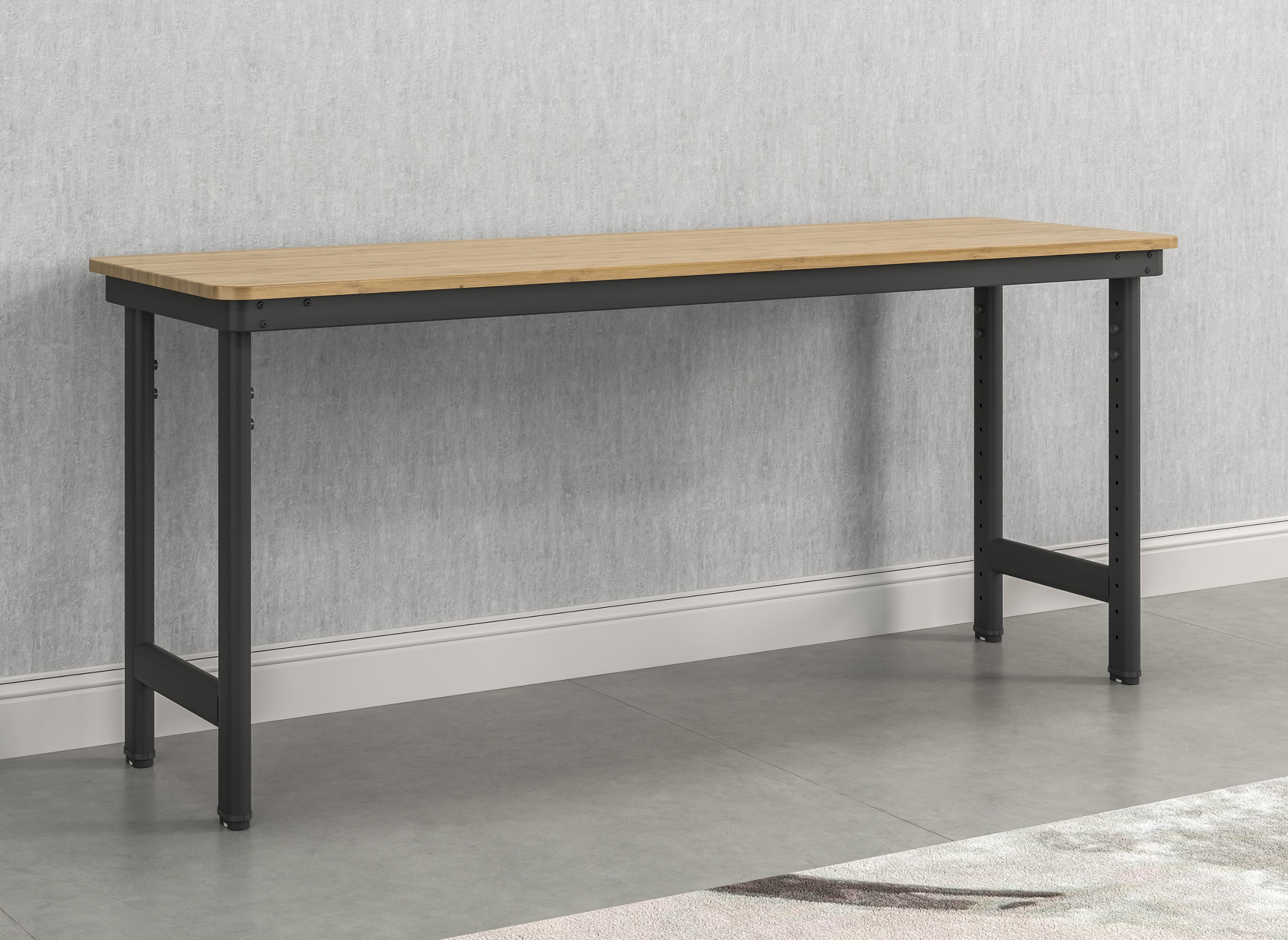Mesa de trabajo Everest de acero gris grafito de 72 pulgadas de ancho x 32 pulgadas de alto con gabinete de almacenamiento independiente de utilidad EWJ72BMG