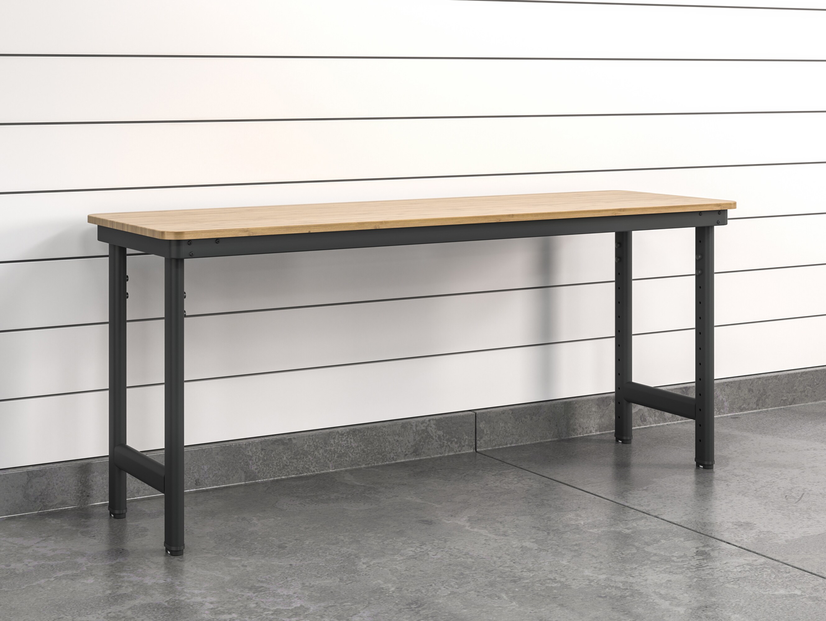 Mesa de trabajo Everest de acero gris grafito de 72 pulgadas de ancho x 32 pulgadas de alto con gabinete de almacenamiento independiente de utilidad EWJ72BMG