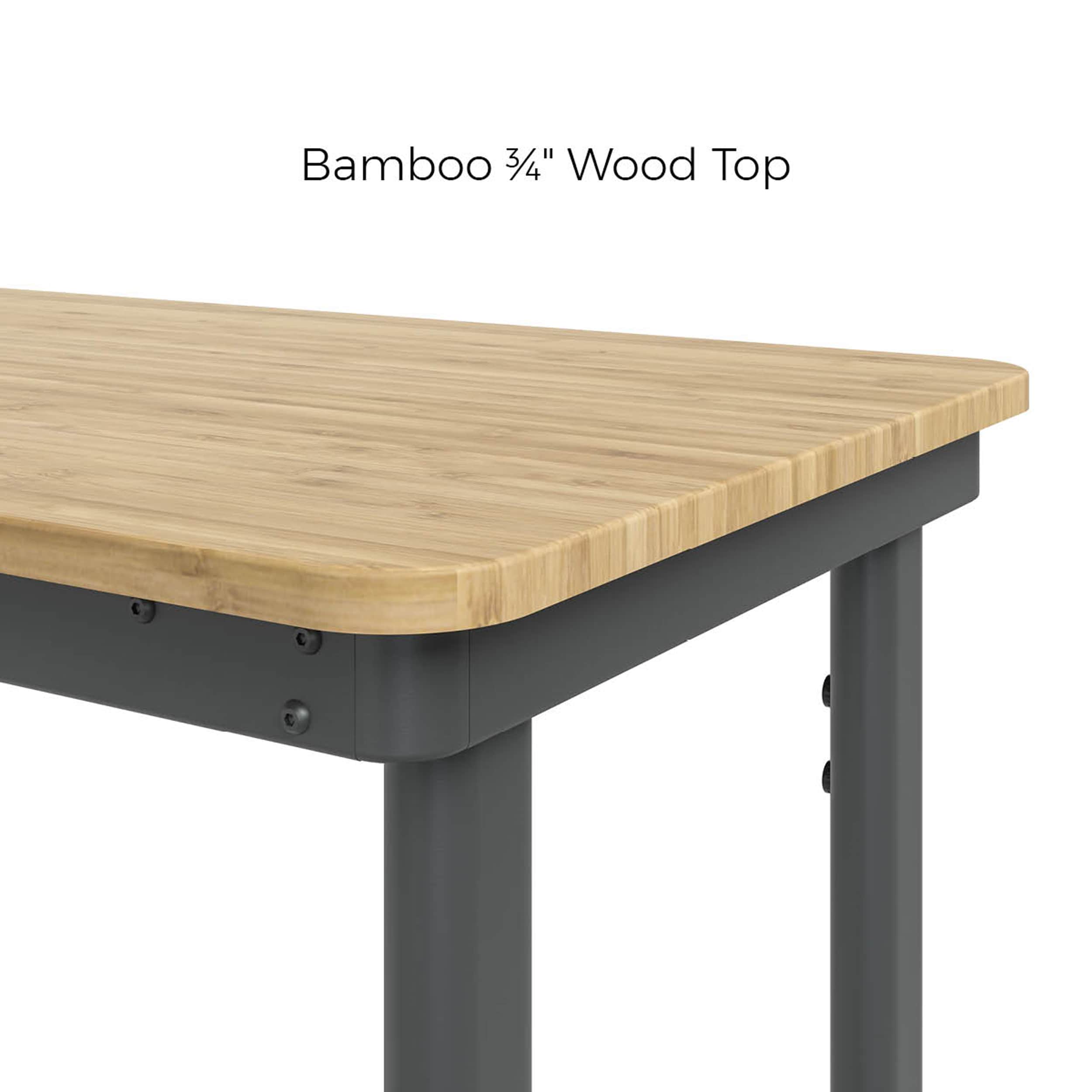 Mesa de trabajo Everest de acero gris grafito de 72 pulgadas de ancho x 32 pulgadas de alto con gabinete de almacenamiento independiente de utilidad EWJ72BMG