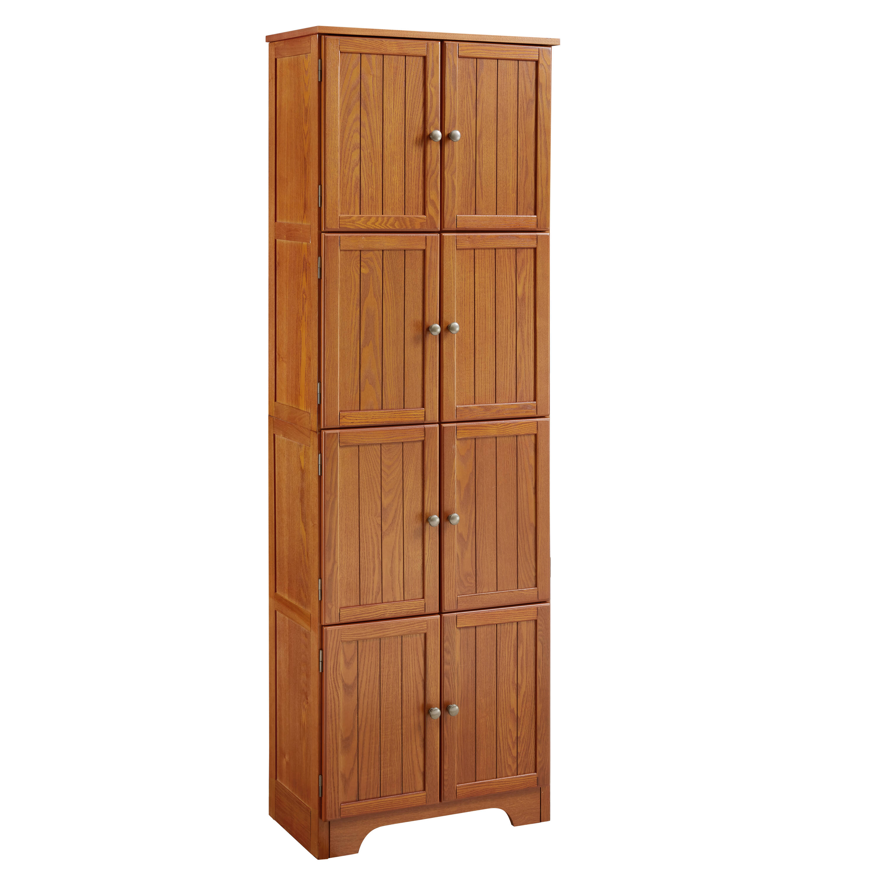 Gabinete de almacenamiento de utilidad independiente de roble MDF EXTRAUP 23.8 pulgadas de ancho x 72.4 pulgadas de alto YHLW1758P211012