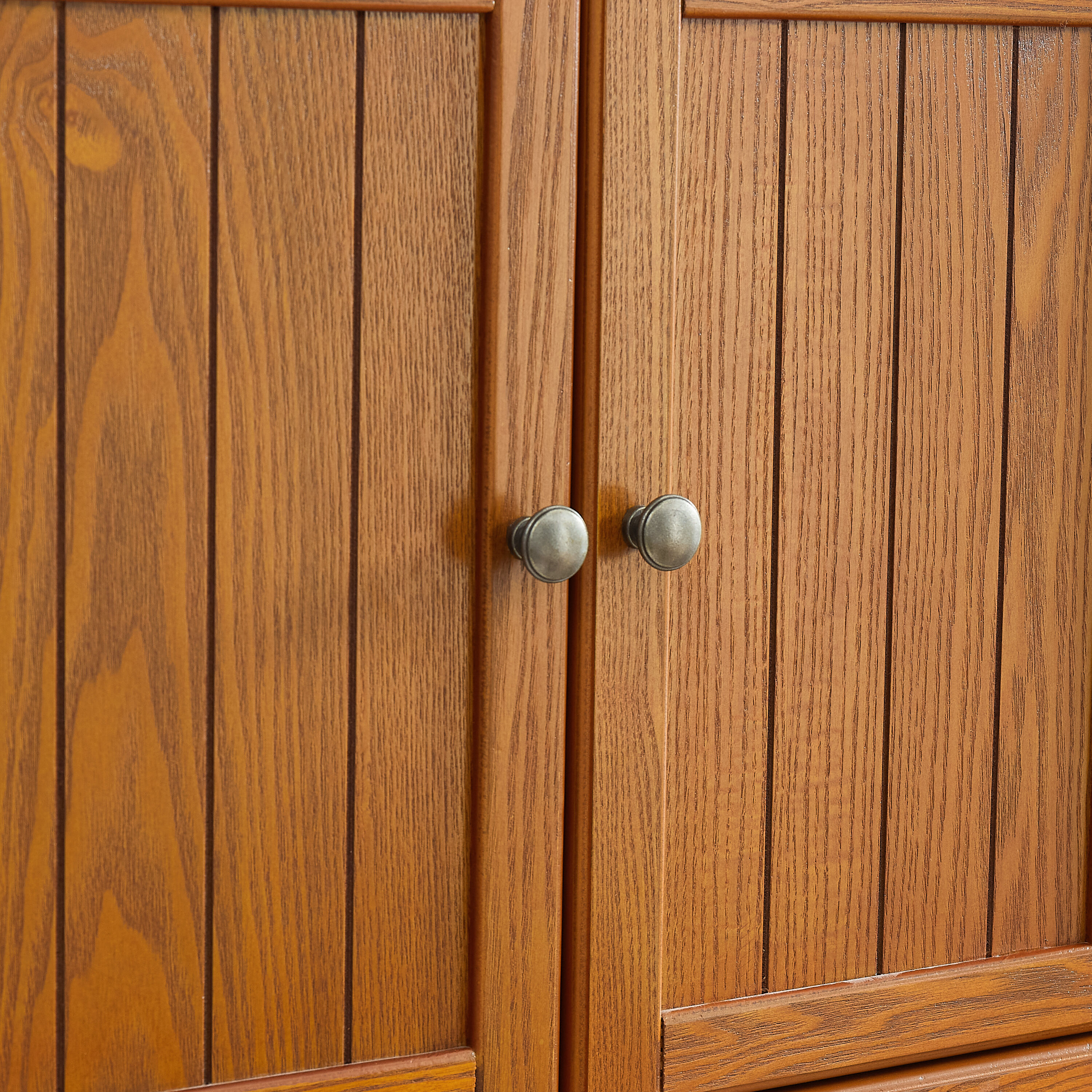 Gabinete de almacenamiento de utilidad independiente de roble MDF EXTRAUP 23.8 pulgadas de ancho x 72.4 pulgadas de alto YHLW1758P211012