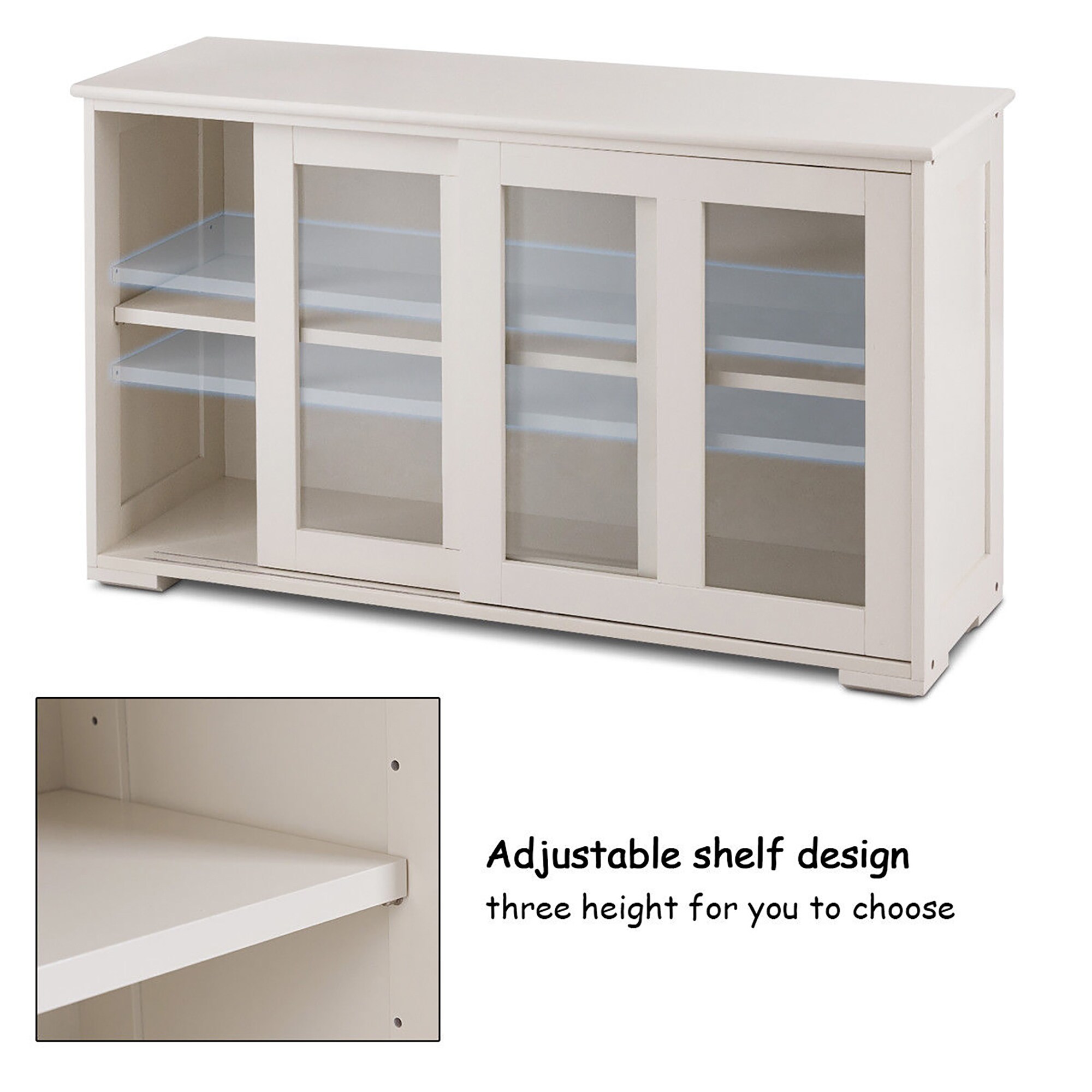 Gabinete de almacenamiento utilitario independiente de MDF blanco crema de 13 pulgadas de ancho x 24.5 pulgadas de alto de Costway SXL00061