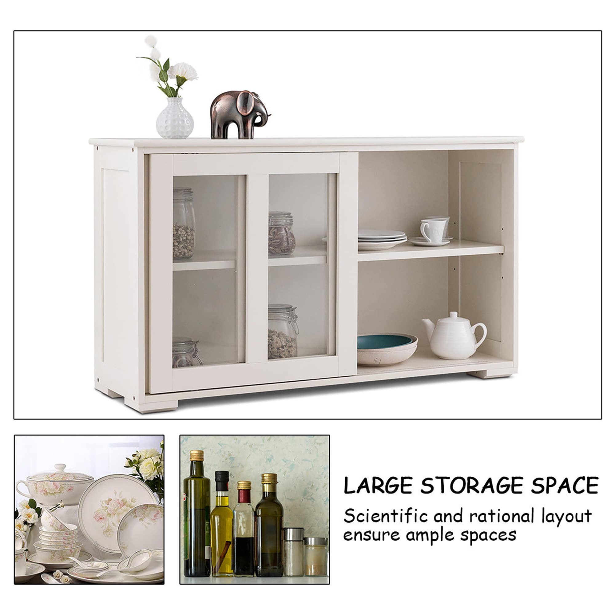 Gabinete de almacenamiento utilitario independiente de MDF blanco crema de 13 pulgadas de ancho x 24.5 pulgadas de alto de Costway SXL00061