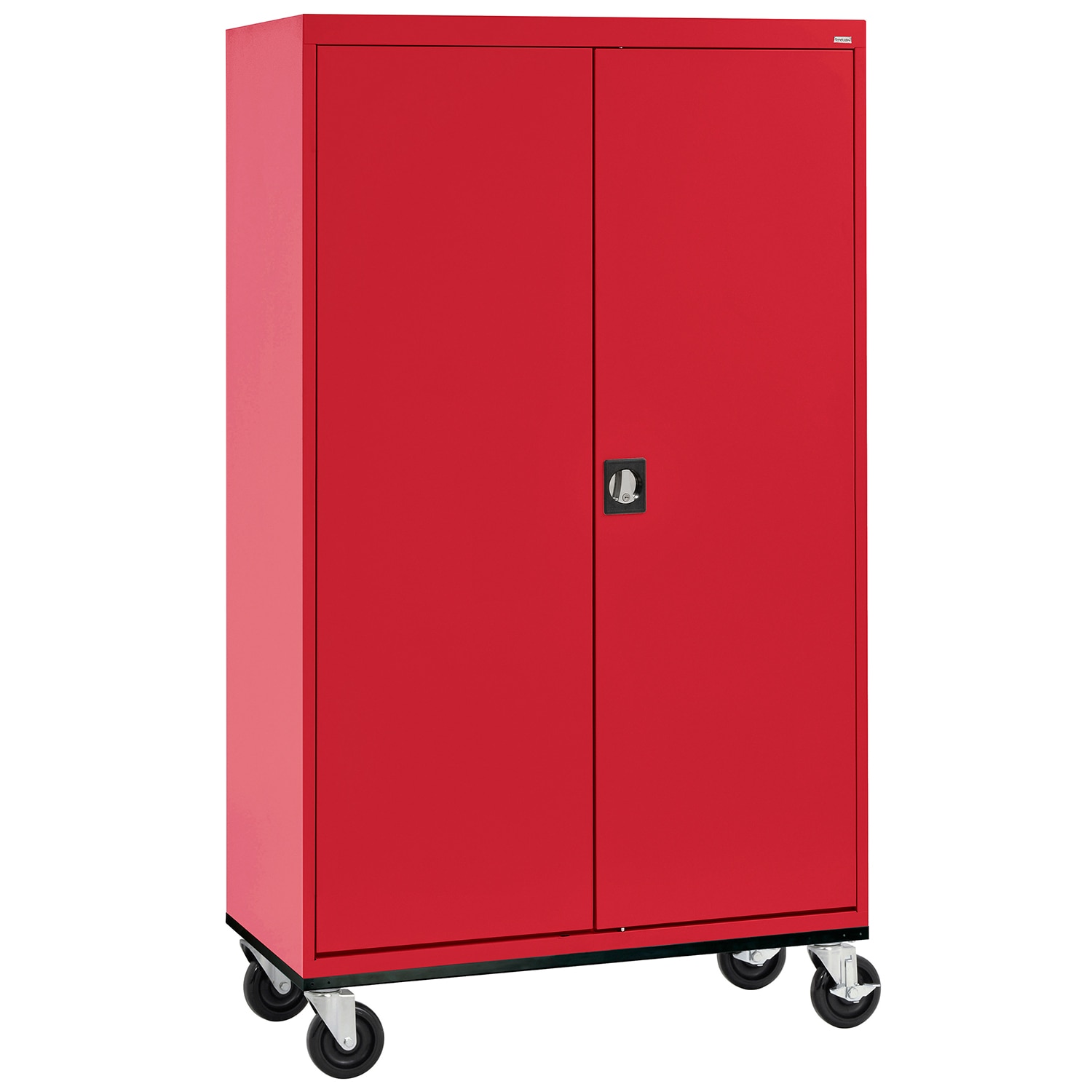Gabinete de garaje de acero independiente en rojo de 46 pulgadas de ancho x 78 pulgadas de alto x 24 pulgadas de profundidad Sandusky TAWR462472-01
