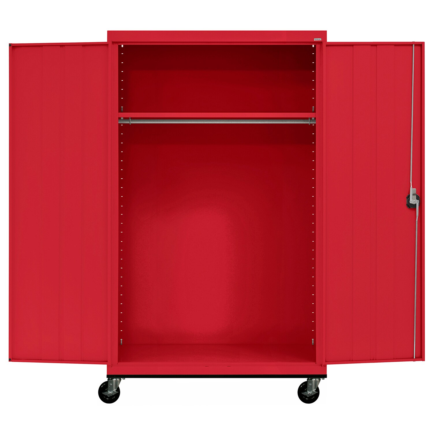 Gabinete de garaje de acero independiente en rojo de 46 pulgadas de ancho x 78 pulgadas de alto x 24 pulgadas de profundidad Sandusky TAWR462472-01