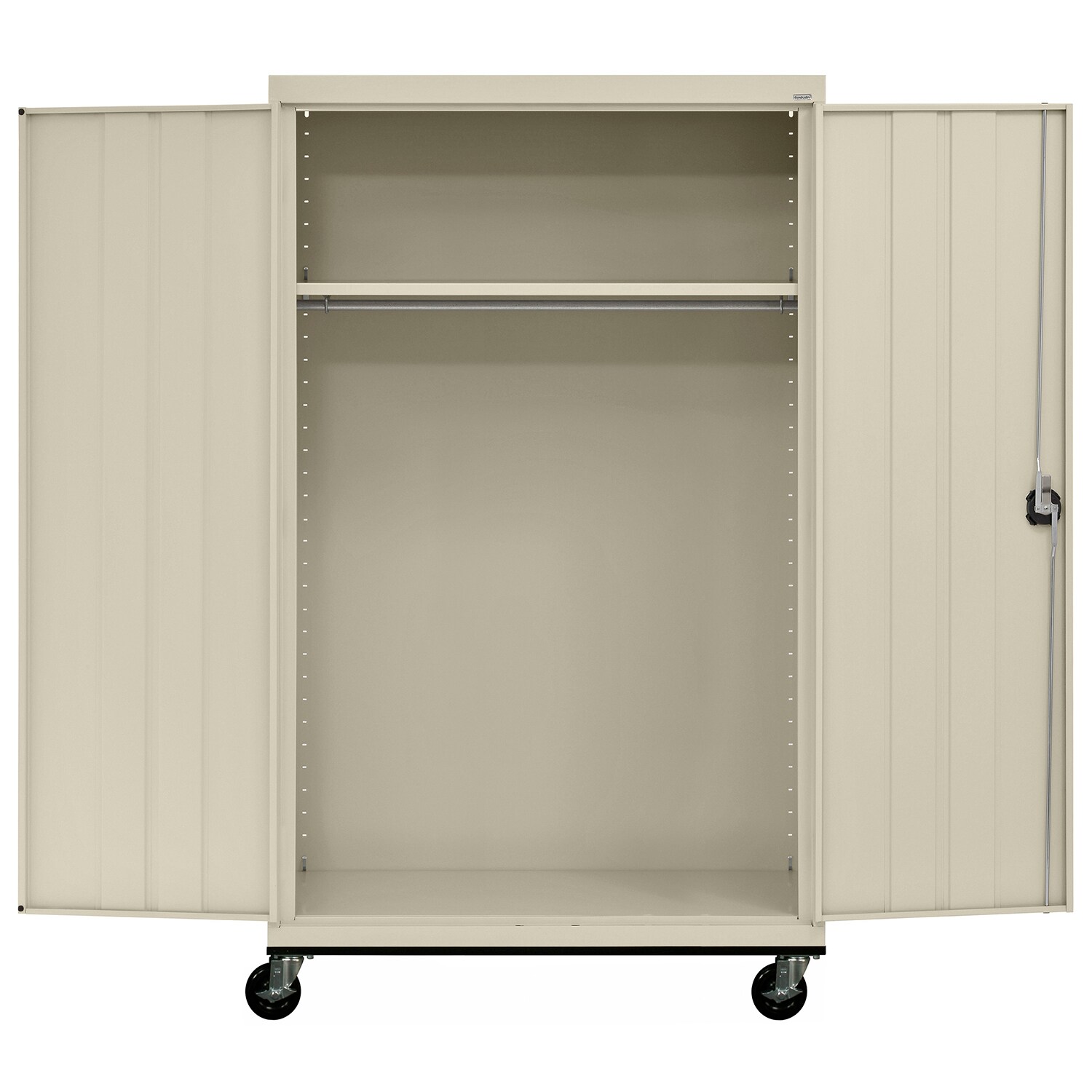 Gabinete de garaje independiente de acero en color café/beige de Sandusky de 46 pulgadas de ancho x 78 pulgadas de alto x 24 pulgadas de profundidad TAWR462472-07