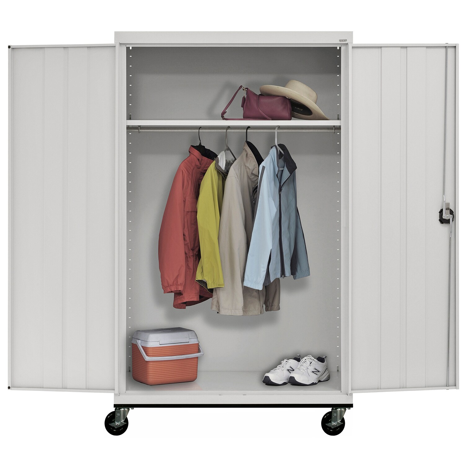 Gabinete de acero independiente para garaje en color gris de 46 pulgadas de ancho x 78 pulgadas de alto x 24 pulgadas de profundidad de Sandusky