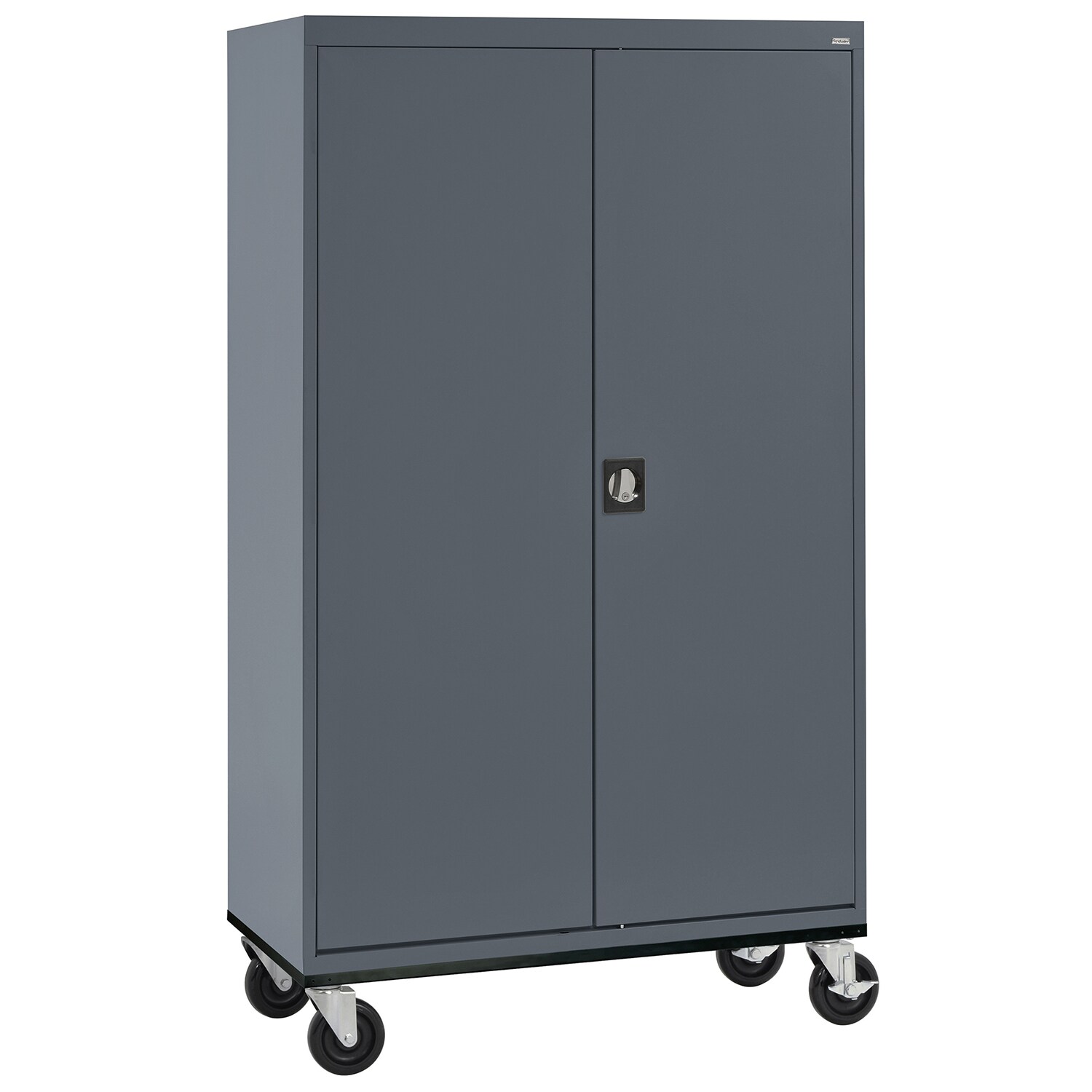 Gabinete de garaje independiente de acero en gris de 46 pulgadas de ancho x 78 pulgadas de alto x 24 pulgadas de profundidad Sandusky TAWR462472-02