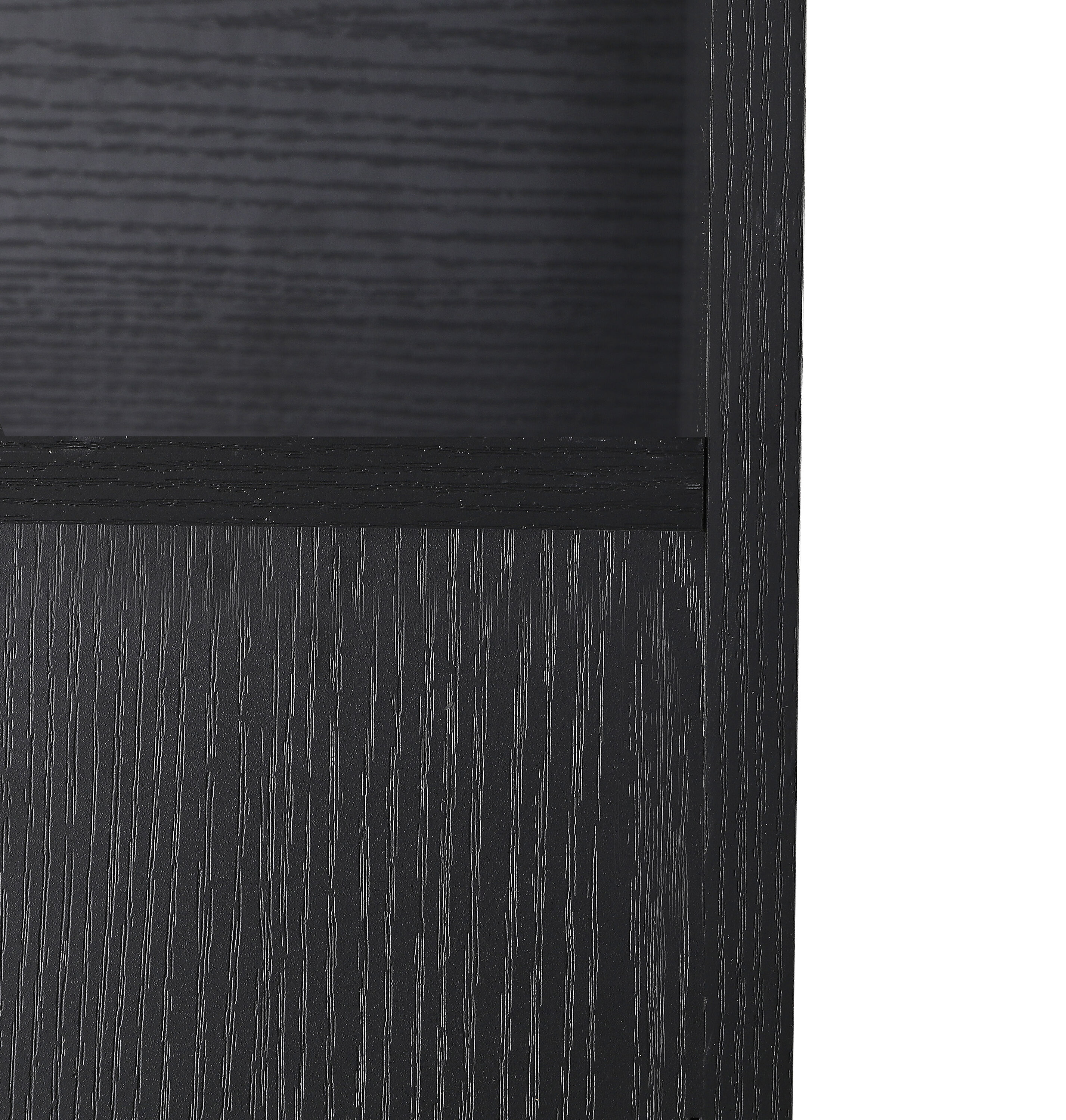 Gabinete de almacenamiento utilitario independiente de MDF negro ZAKLOOP 7.87 pulg. de ancho x 76.77 pulg. de alto WU72947