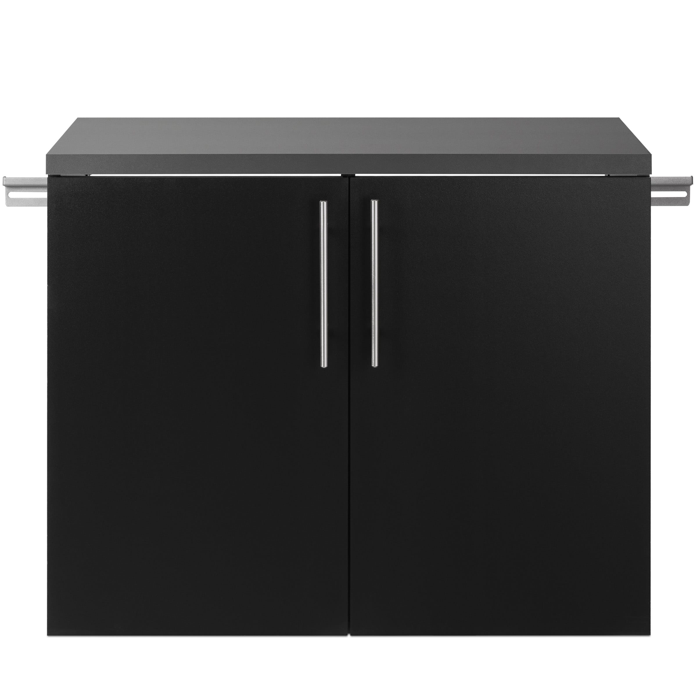 Sistema de almacenamiento para garaje Prepac HangUps en negro de madera compuesta con 6 gabinetes de 96 pulgadas de ancho, 72 pulgadas de alto y 20 pulgadas de profundidad BRGW-0712-6M