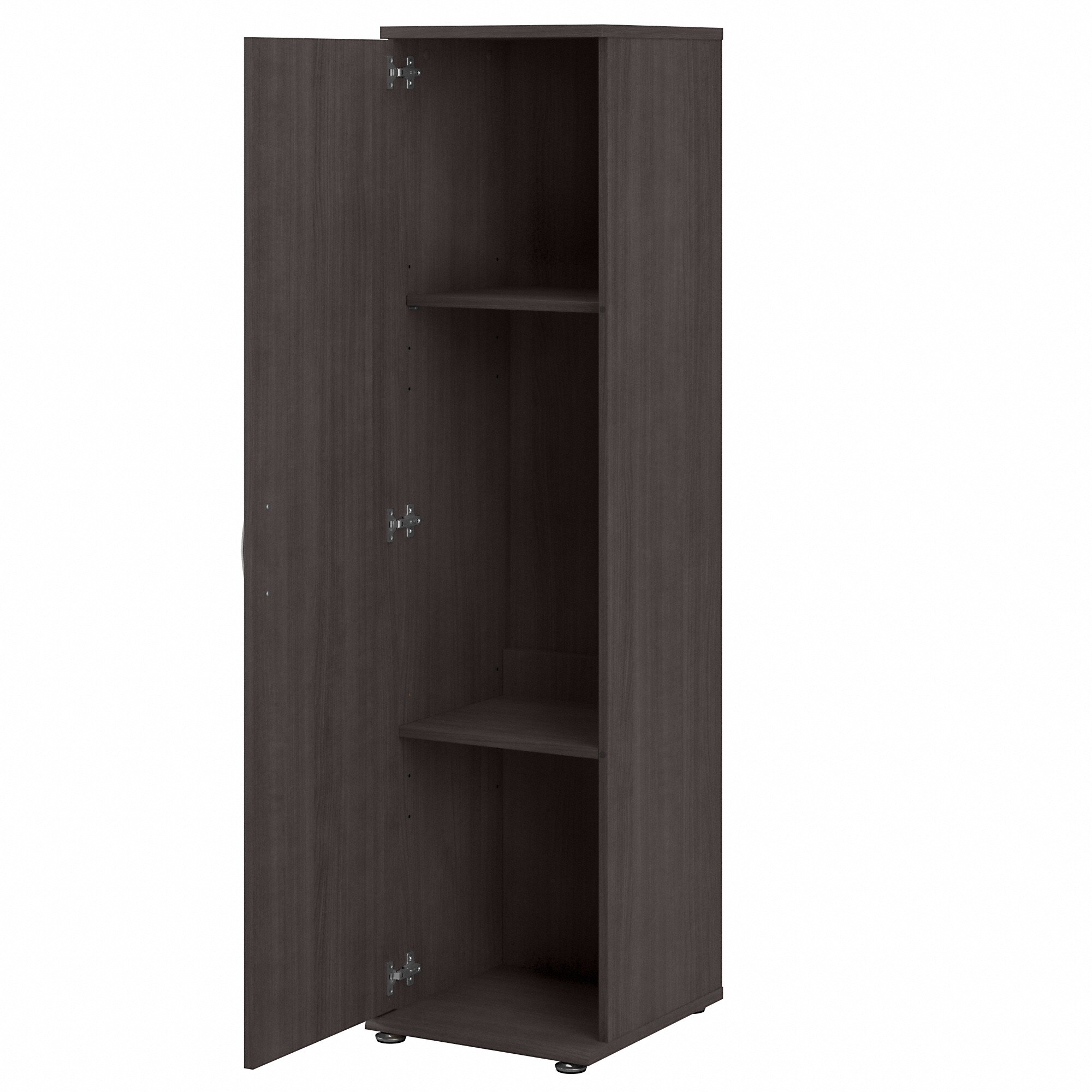 Armario de almacenamiento universal de 15.6692 pulgadas de ancho x 61.811 pulgadas de alto en gris tormenta de madera compuesta, armario de almacenamiento independiente UNS116SG de Bush Business Furniture.