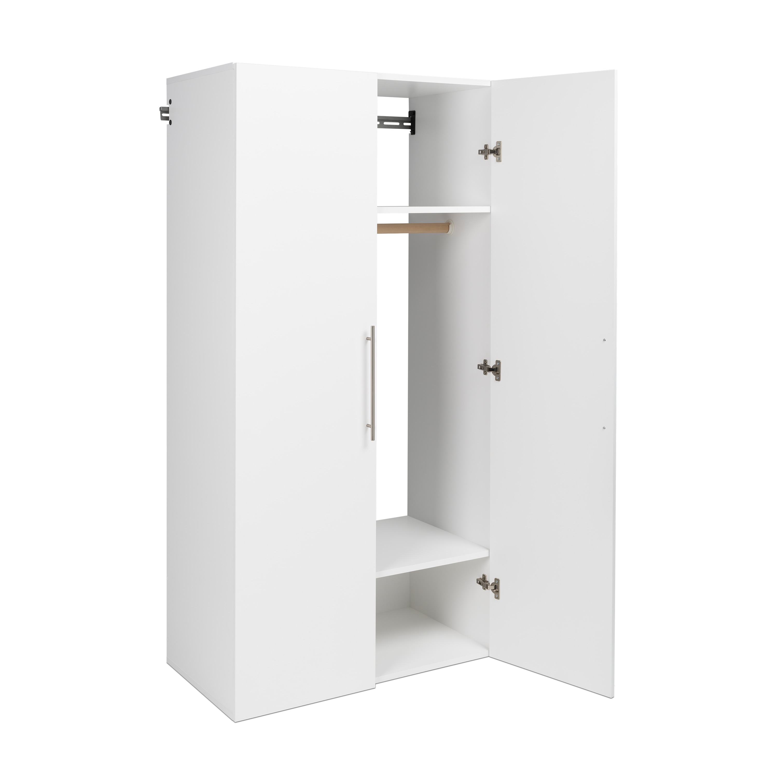 Gabinete de almacenamiento utilitario de montaje en pared blanco Prepac HangUps de 36 pulgadas de ancho x 72 pulgadas de alto en compuesto de madera WSWW-0710-2K