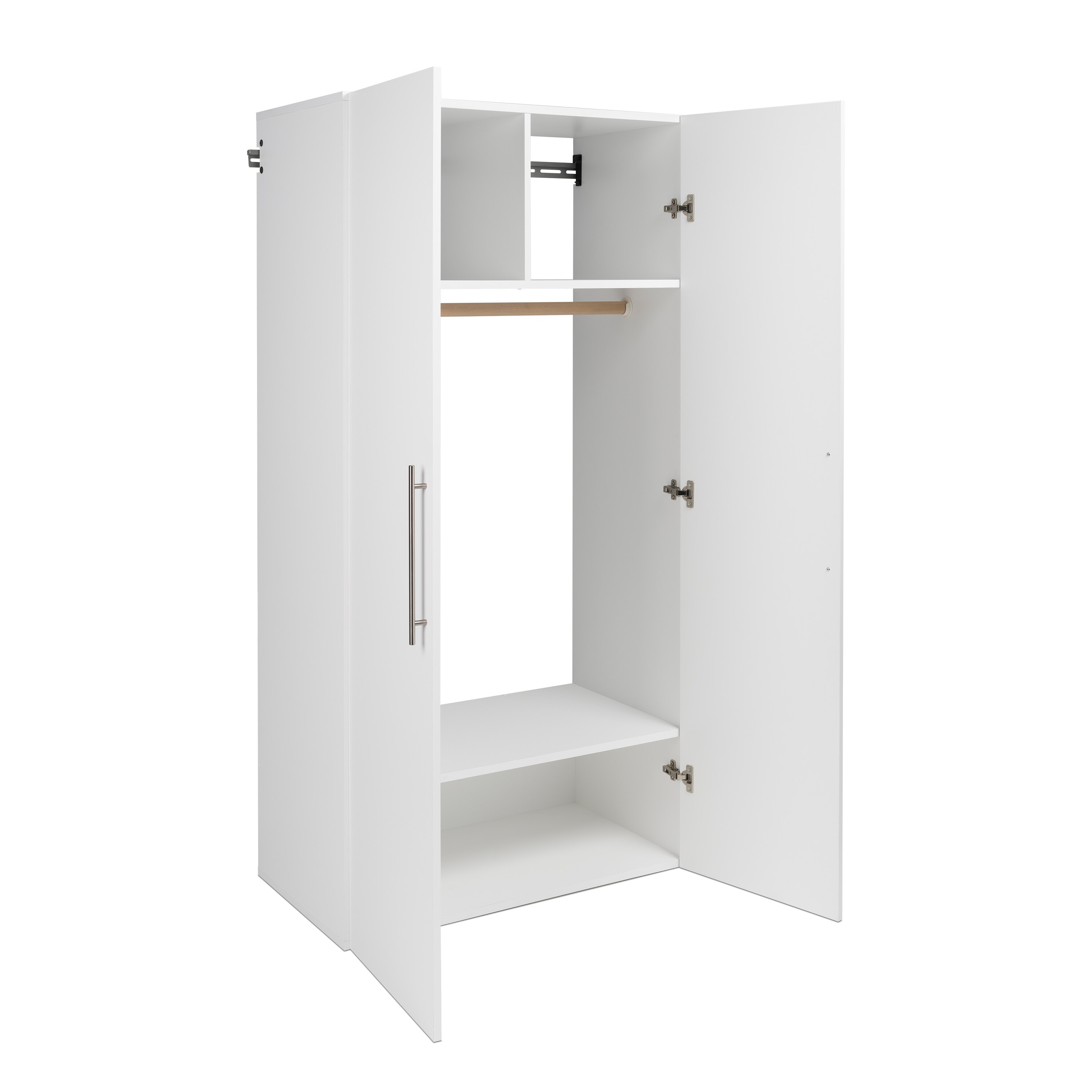 Gabinete de almacenamiento utilitario de montaje en pared blanco Prepac HangUps de 36 pulgadas de ancho x 72 pulgadas de alto en compuesto de madera WSWW-0710-2K