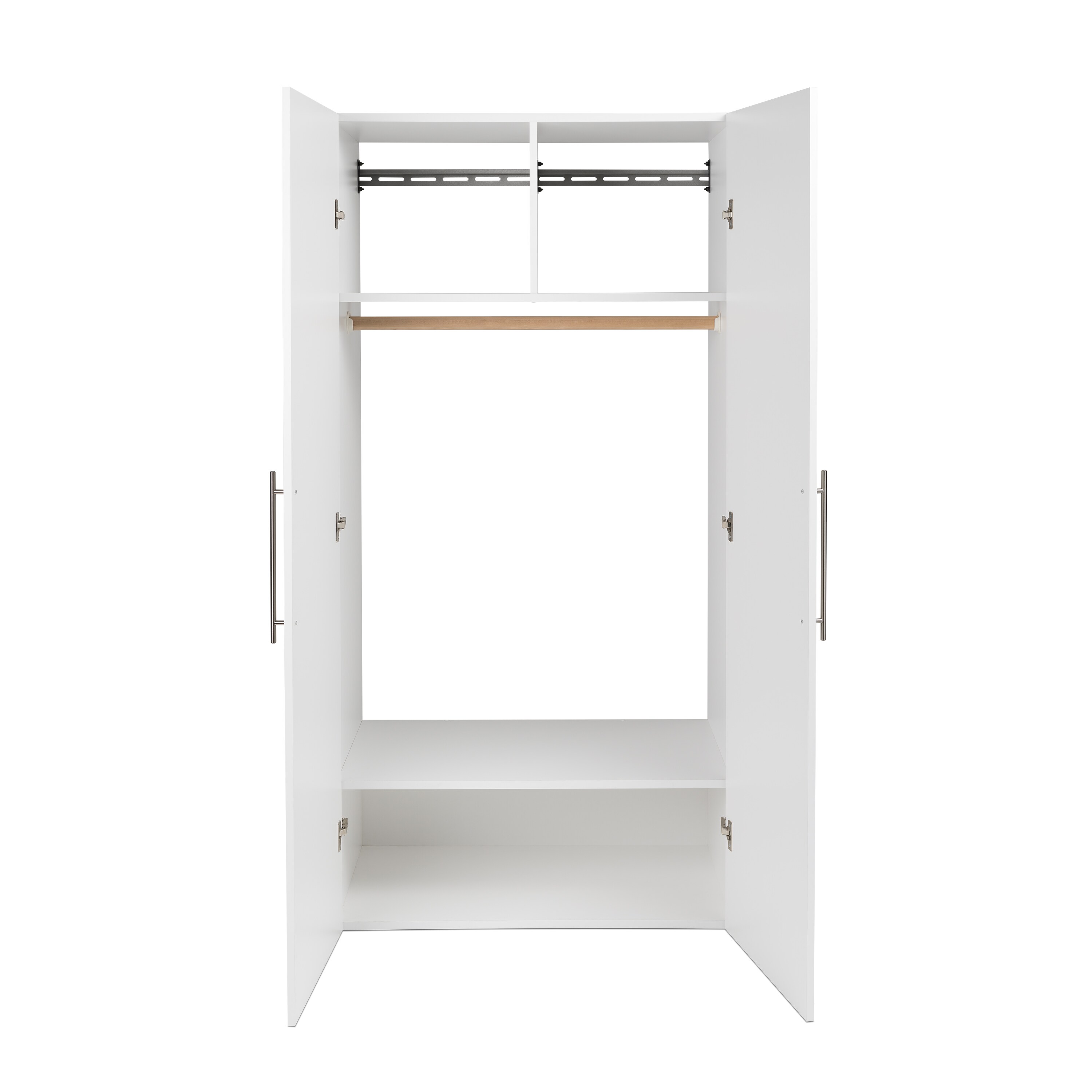 Gabinete de almacenamiento utilitario de montaje en pared blanco Prepac HangUps de 36 pulgadas de ancho x 72 pulgadas de alto en compuesto de madera WSWW-0710-2K