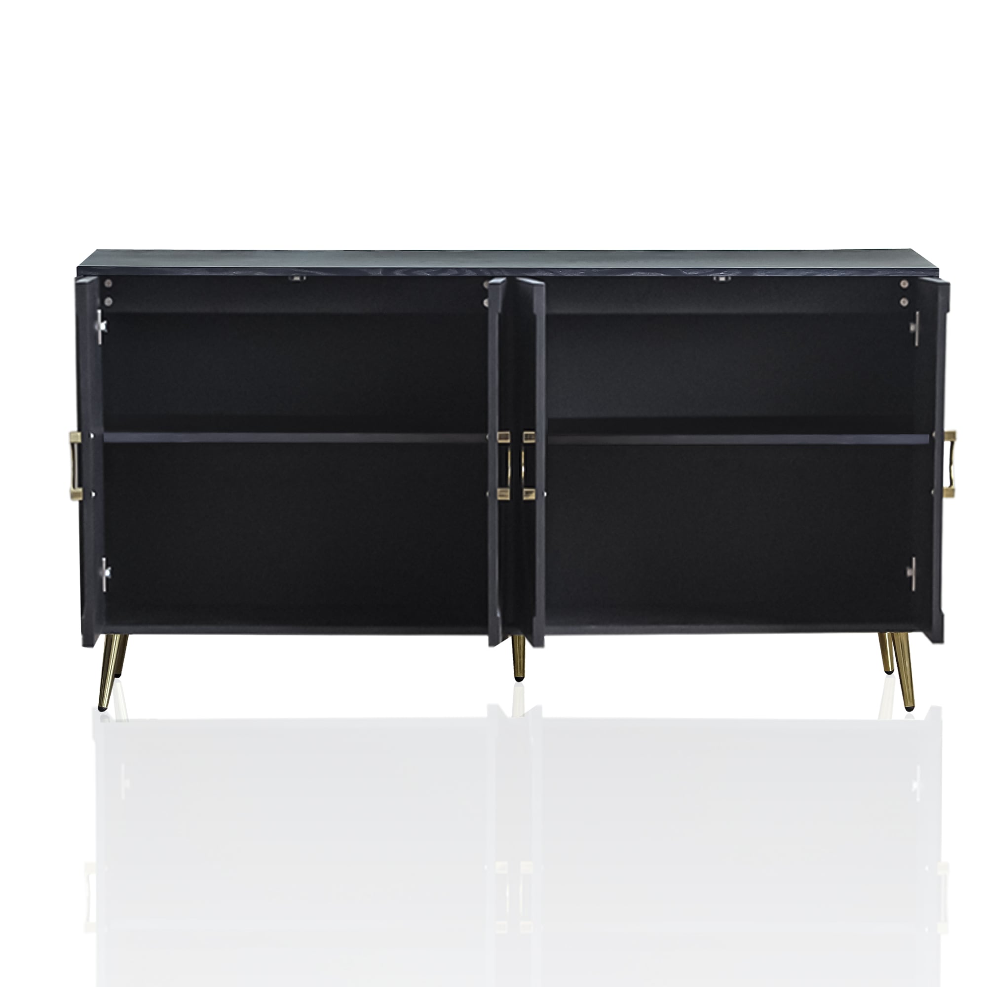 Gabinete de almacenamiento de utilidad negro independiente de MDF ZAKLOOP 15.74 pulgadas de ancho x 31 pulgadas de alto WU331S00083