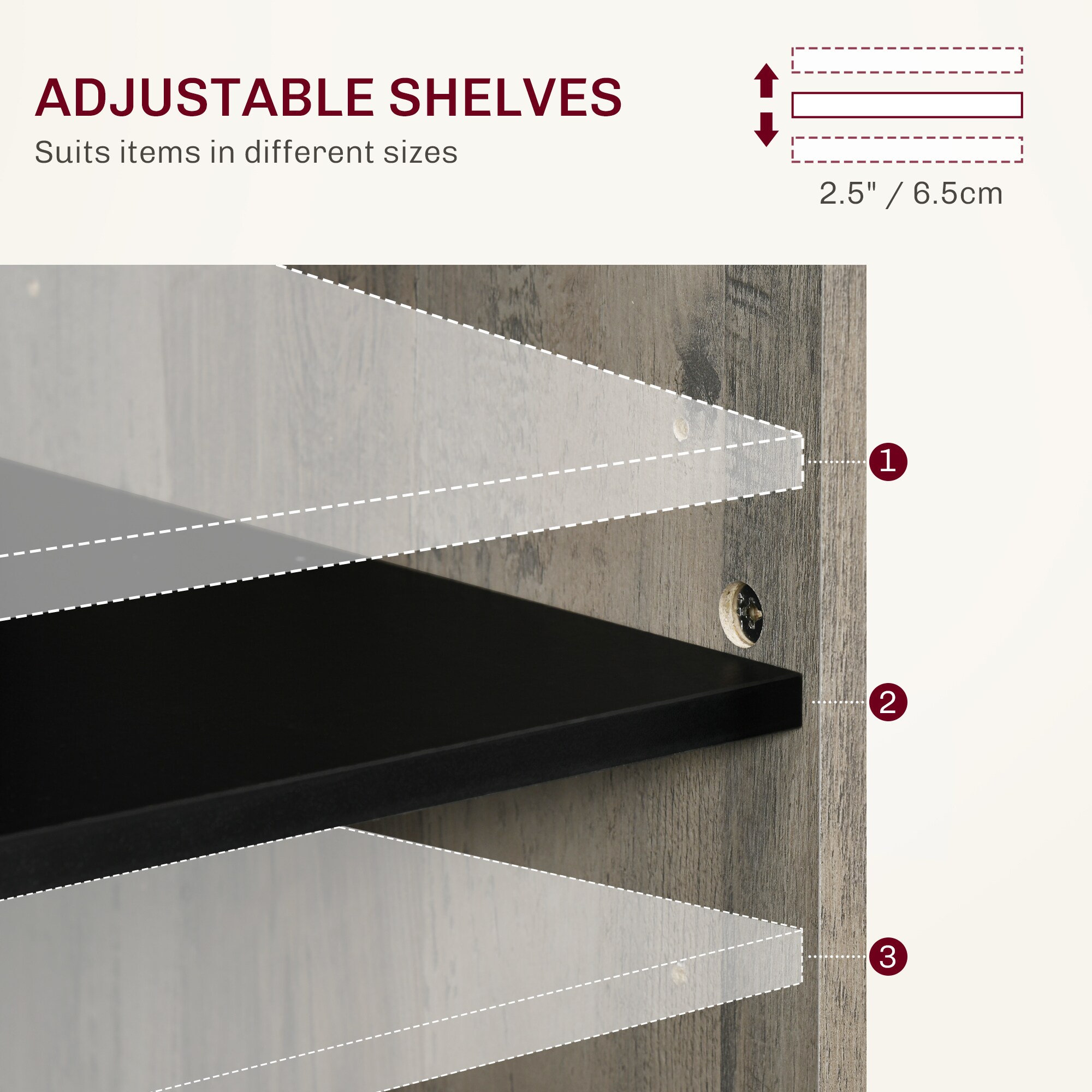 Gabinete de almacenamiento utilitario independiente Siavonce de 31.5 pulgadas de ancho x 31.5 pulgadas de alto en MDF lavado gris XH29124
