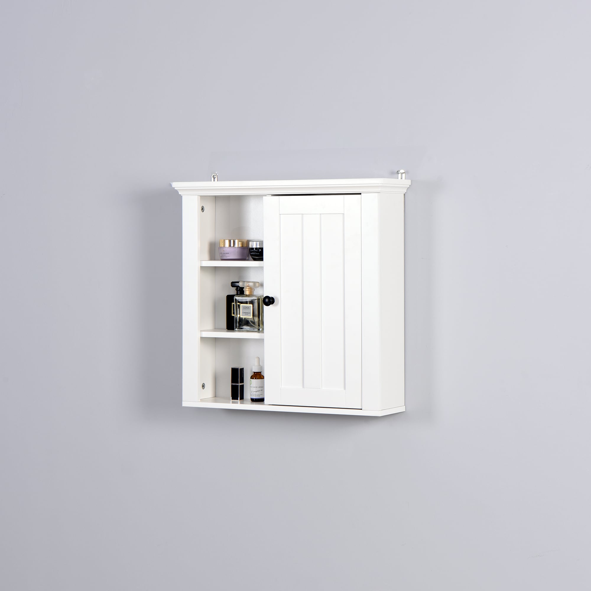 Gabinete de almacenamiento de utilidad montado en la pared blanco de MDF de 5.71 pulgadas de ancho x 20 pulgadas de alto ZAKLOOP WU07091862
