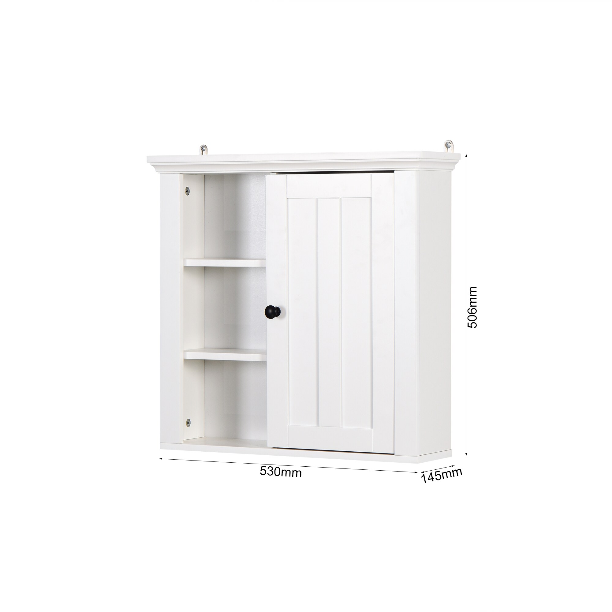 Gabinete de almacenamiento de utilidad montado en la pared blanco de MDF de 5.71 pulgadas de ancho x 20 pulgadas de alto ZAKLOOP WU07091862