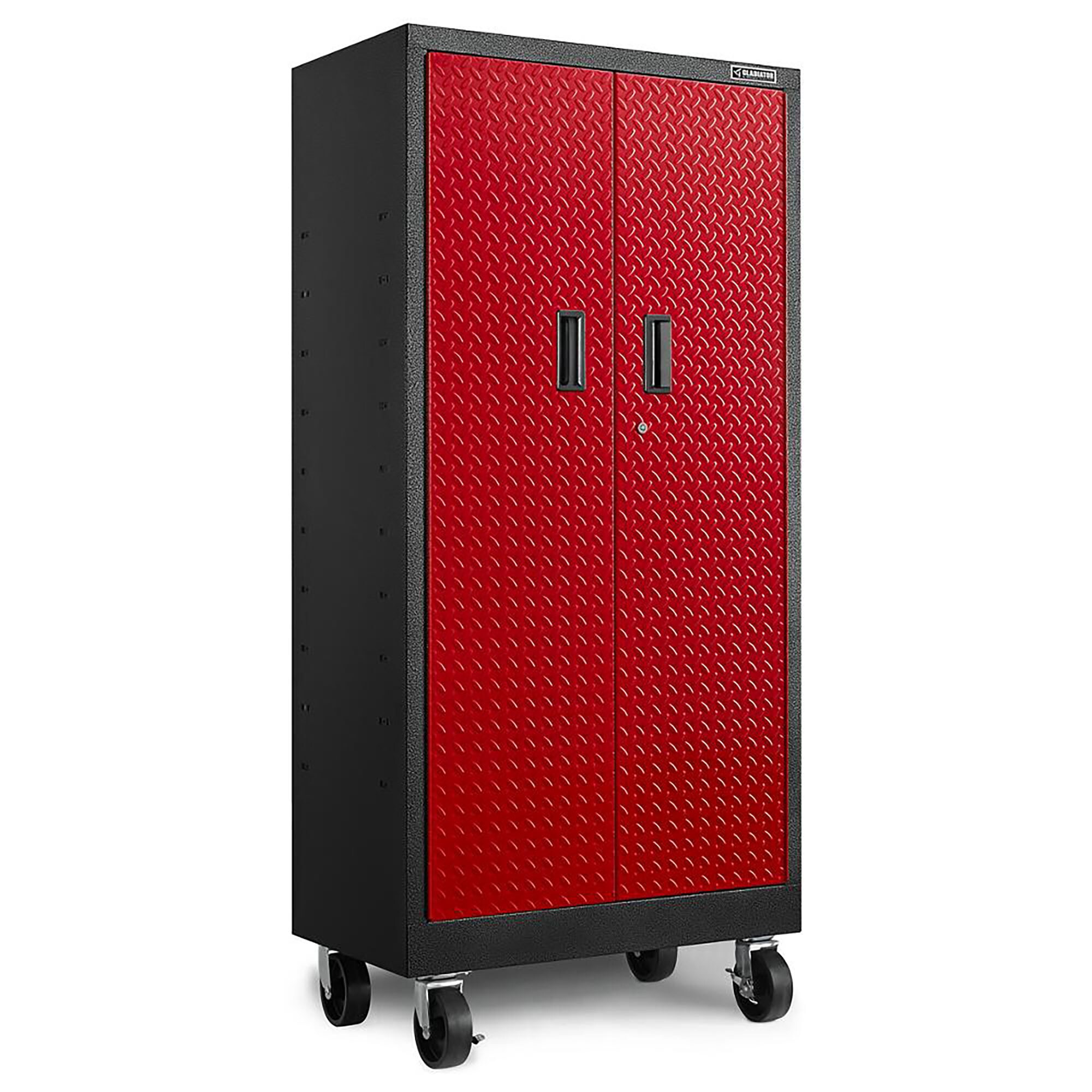 Gabinete de Garaje de Acero Independiente Gladiator Premier Wall GearBox de 30 pulgadas de ancho x 65.25 pulgadas de alto x 18 pulgadas de profundidad en color rojo GATL302DKR